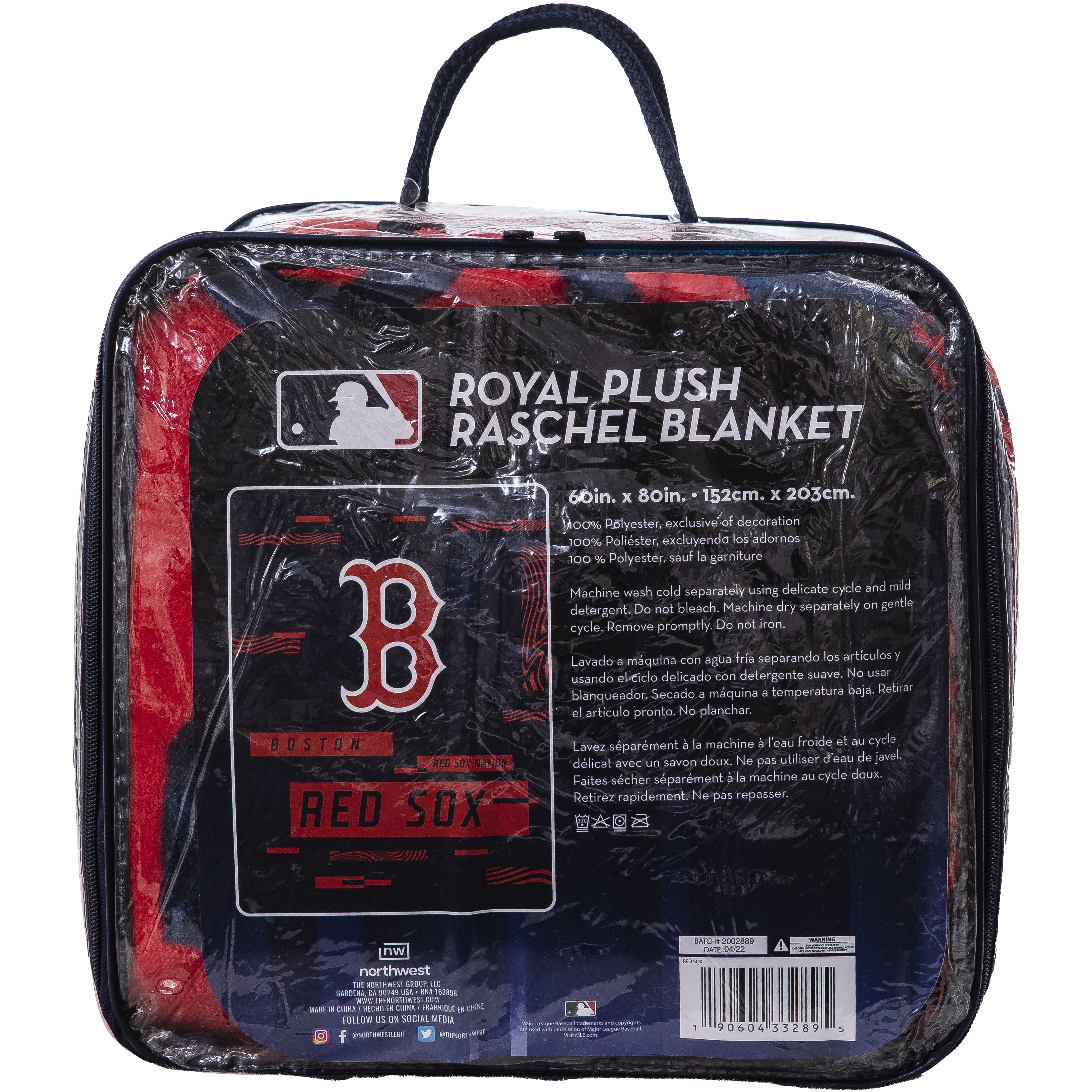 RED SOX OFFIcIAL MLB Digitize Raschel Throw Blanket 60 x 80(D0102H94B7Y)