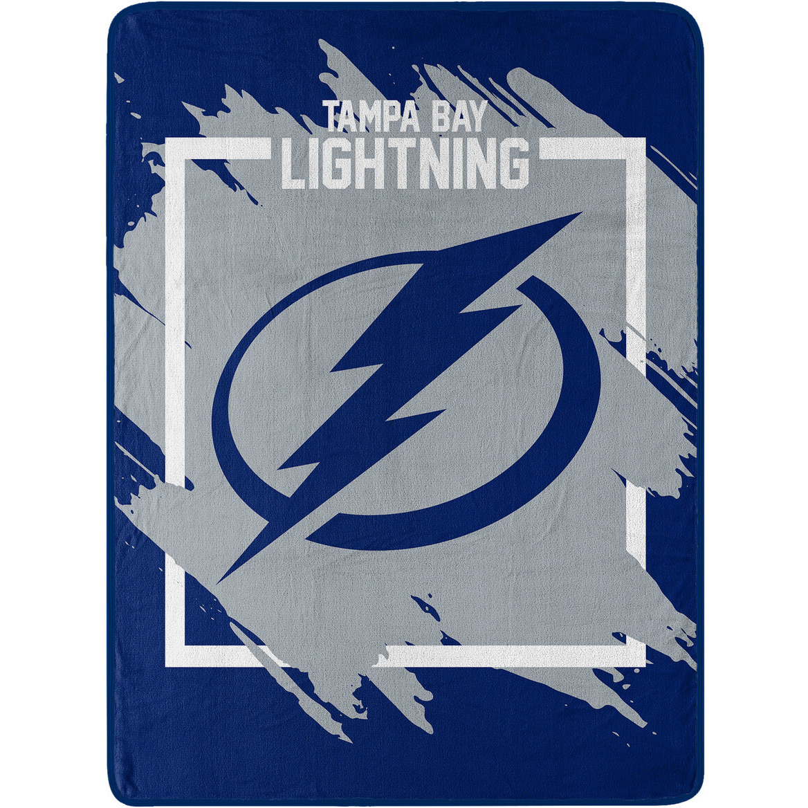 Tampa Bay Lightning Blanket 46x60 Micro Raschel Dimensional Design Rolled