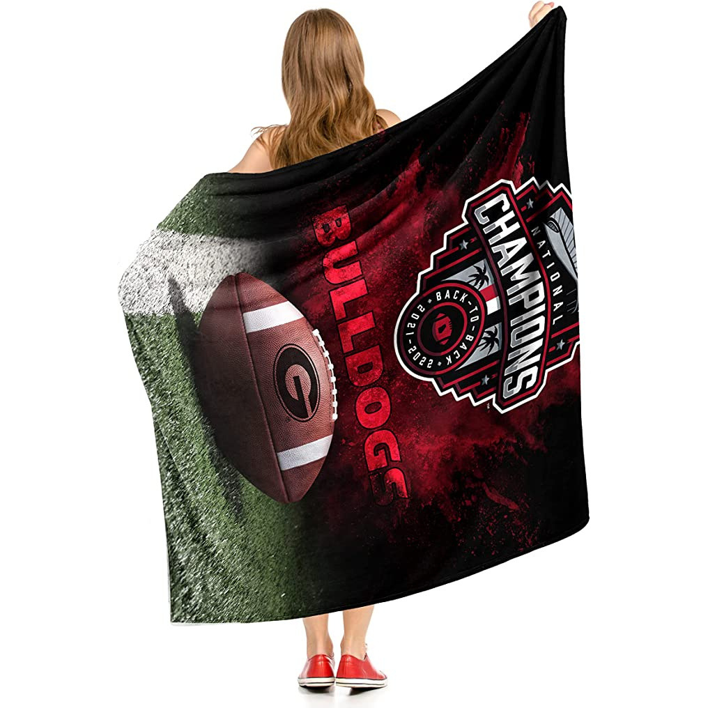 Northwest NcAA georgia Bulldogs 2022 National Football champions Silk Touch Throw Blanket, 50 x 60, Radial(D0102H2B4VA)