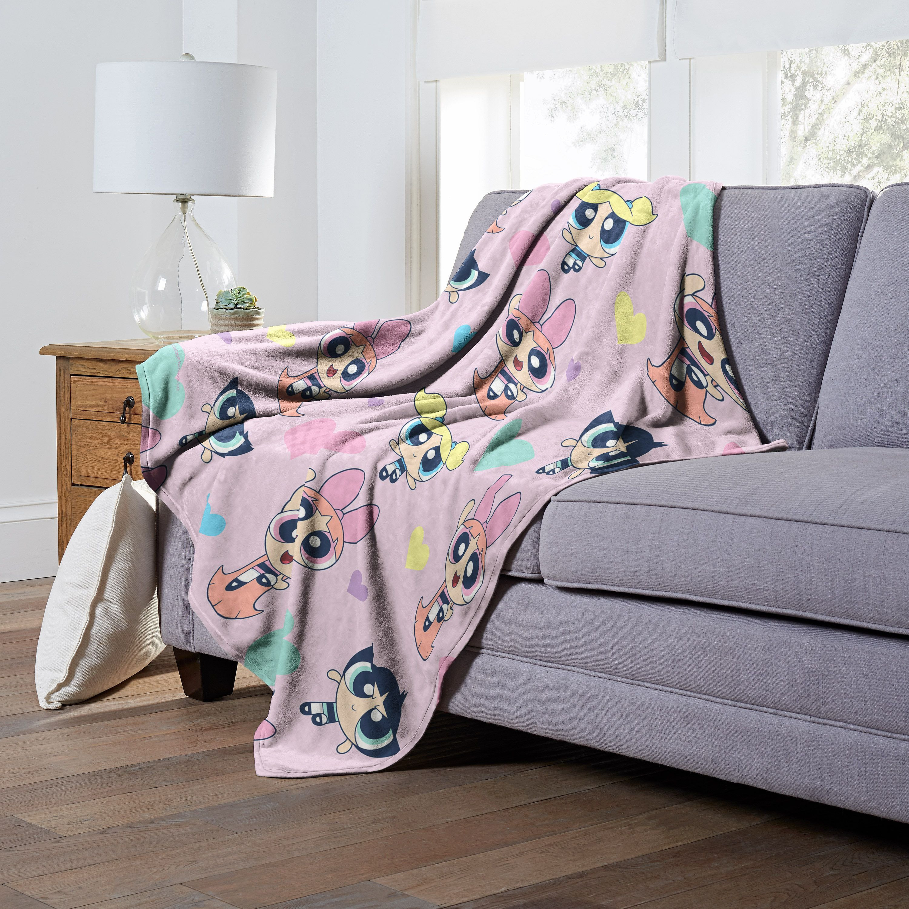 WB  POWERPUFF gIRLS, Raindow Power, Silk Touch Throw Blanket, 50x60(D0102H21g07)
