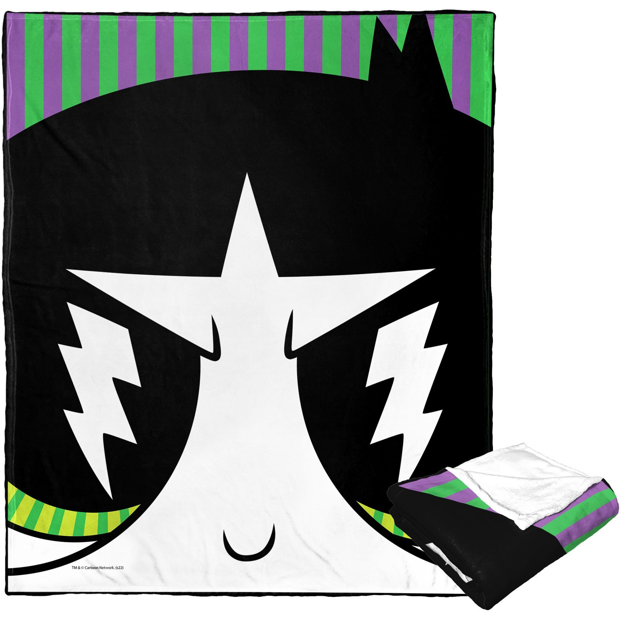WB  POWERPUFF gIRLS, Buttercup Lightning eyes, Silk Touch Throw Blanket, 50x60(D0102H21gIW)