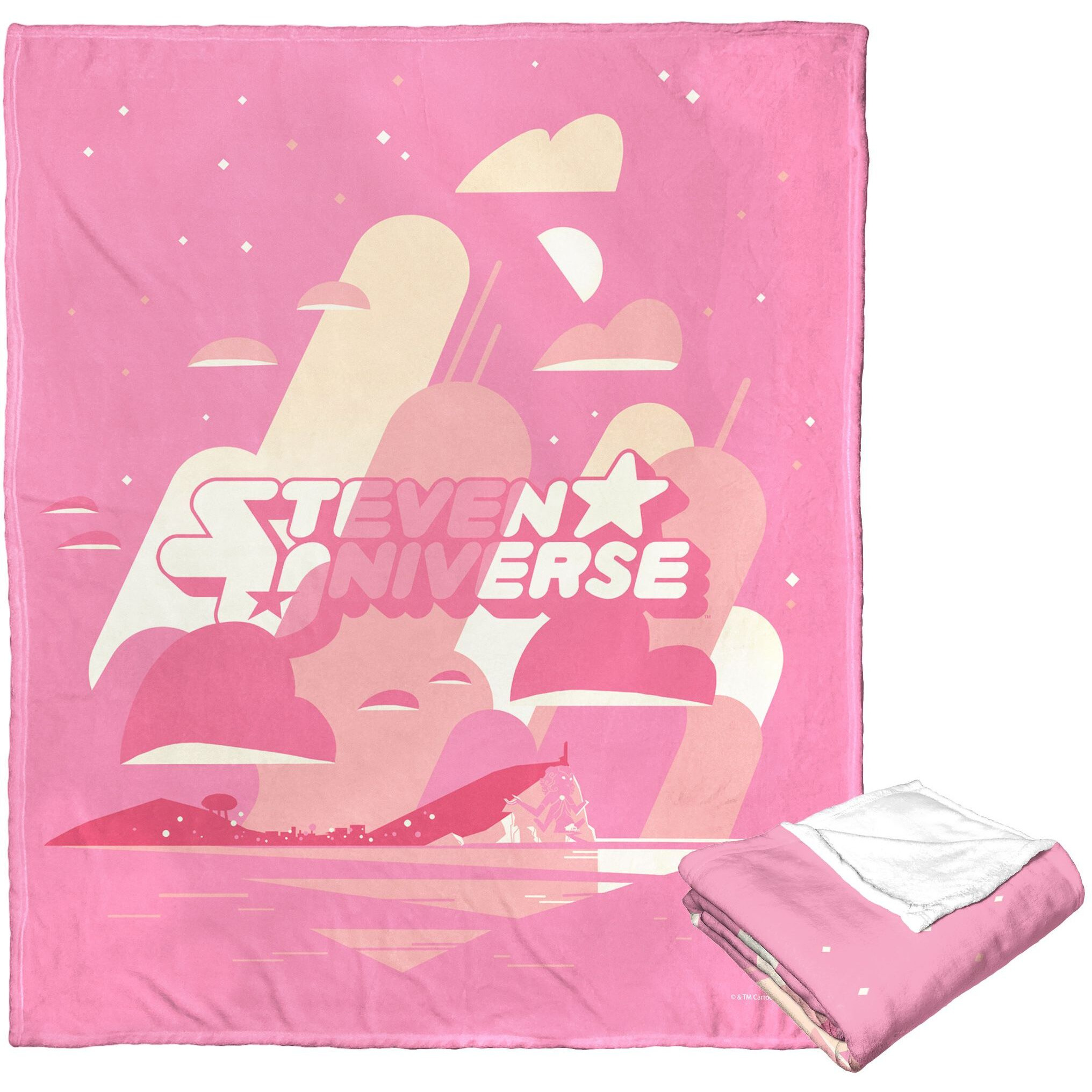 WB  STEVEN UNIVERSE, PINK LOgO, Silk Touch Throw Blanket, 50x60(D0102H2125A)