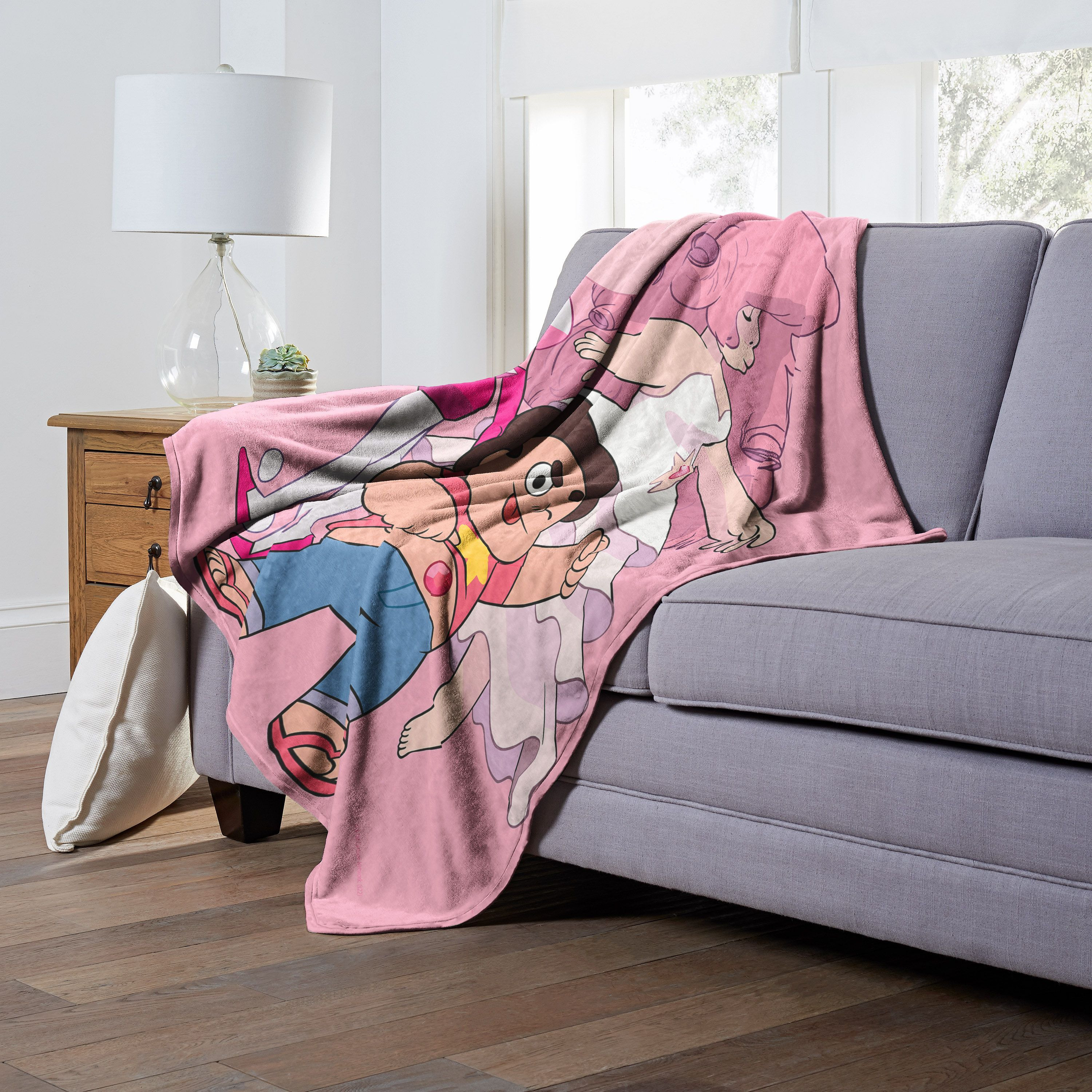 WB  STEVEN UNIVERSE, THREE STAgES OF PINK, Silk Touch Throw Blanket, 50x60(D0102H2126A)