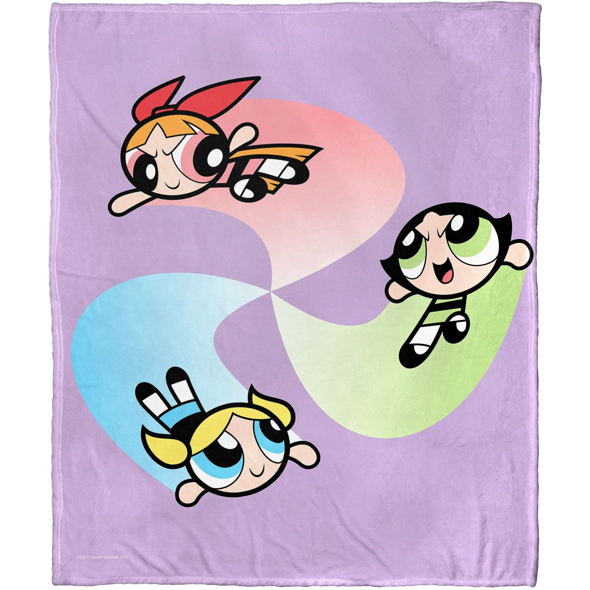 WB  POWERPUFF gIRLS, Super Swirl, Silk Touch Throw Blanket, 50x60(D0102H21g2U)