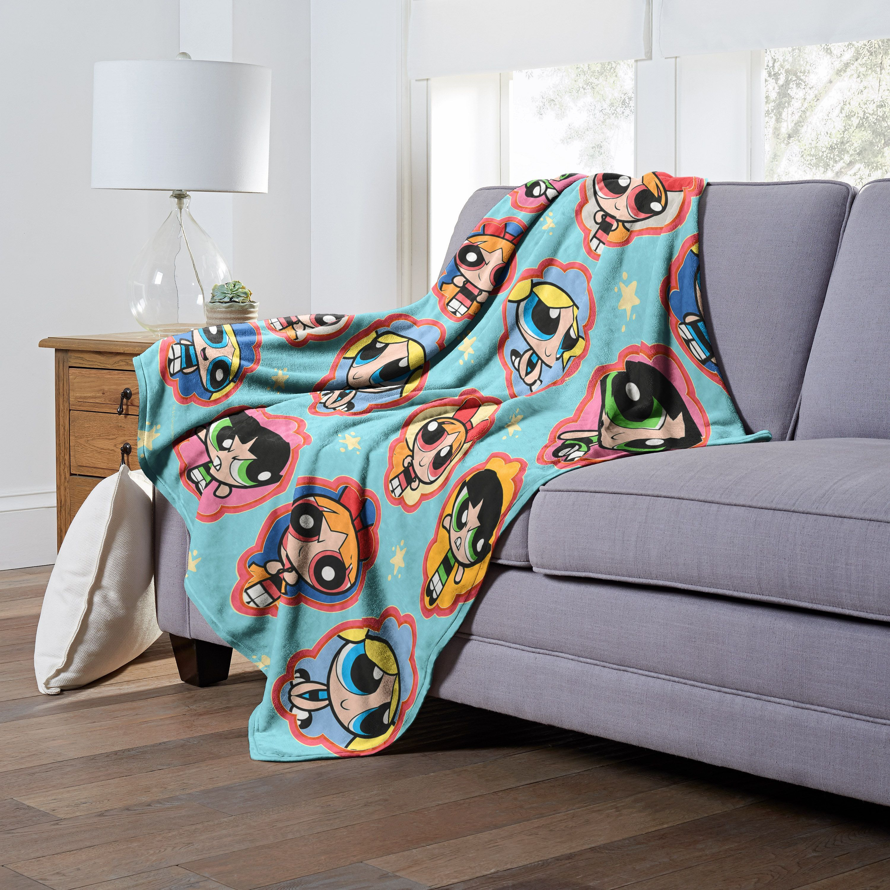 WB  POWERPUFF gIRLS, classic Expressions, Silk Touch Throw Blanket, 50x60(D0102H21gXg)