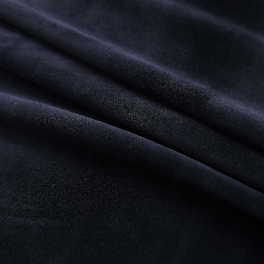 vidaXL Blackout Curtains with Rings 2 pcs Black 37&quotx63" Velvet