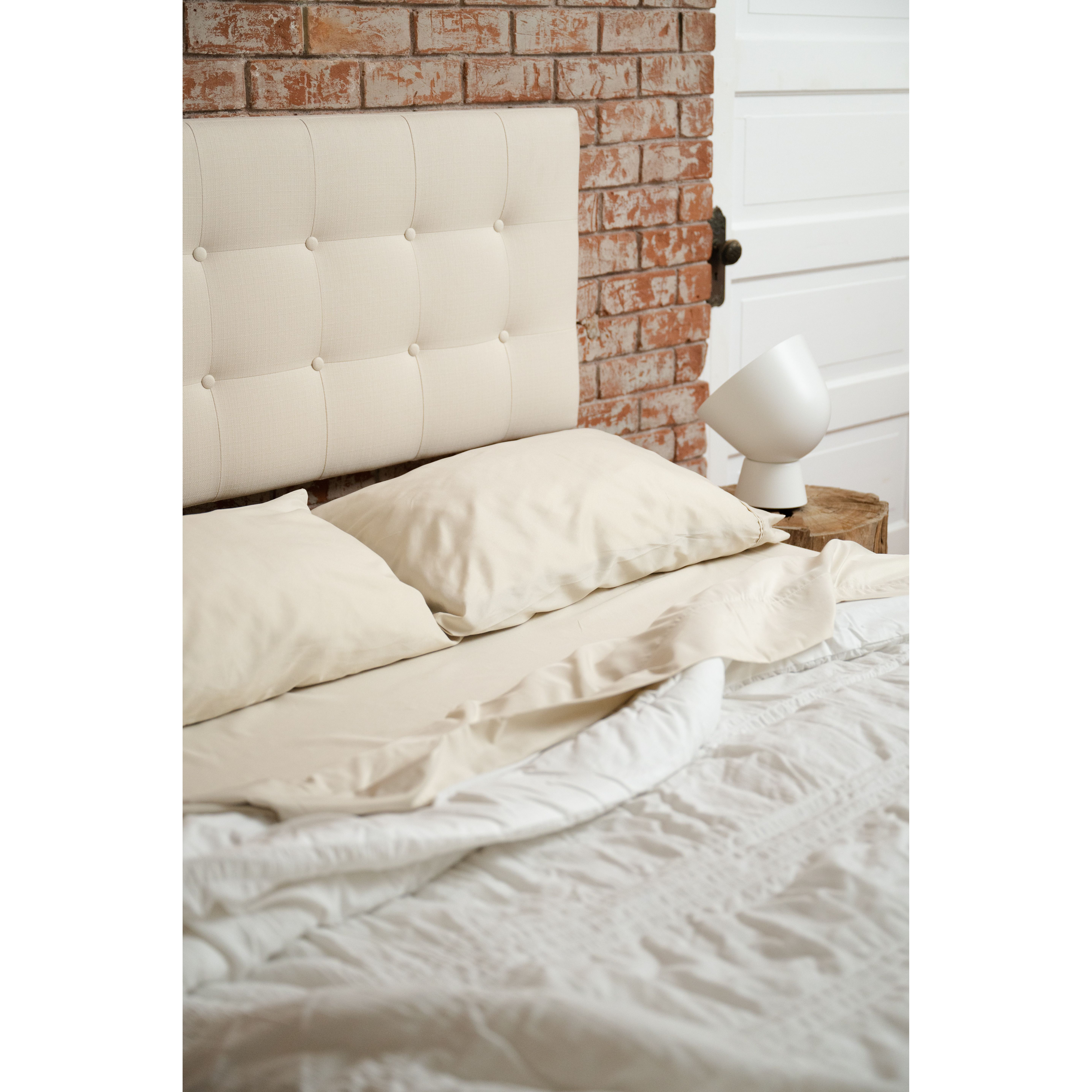 Omne Sleep 4-Piece cream Brushed Microfiber Queen Hypoallergenic Sheet Set(D0102H71H8X)