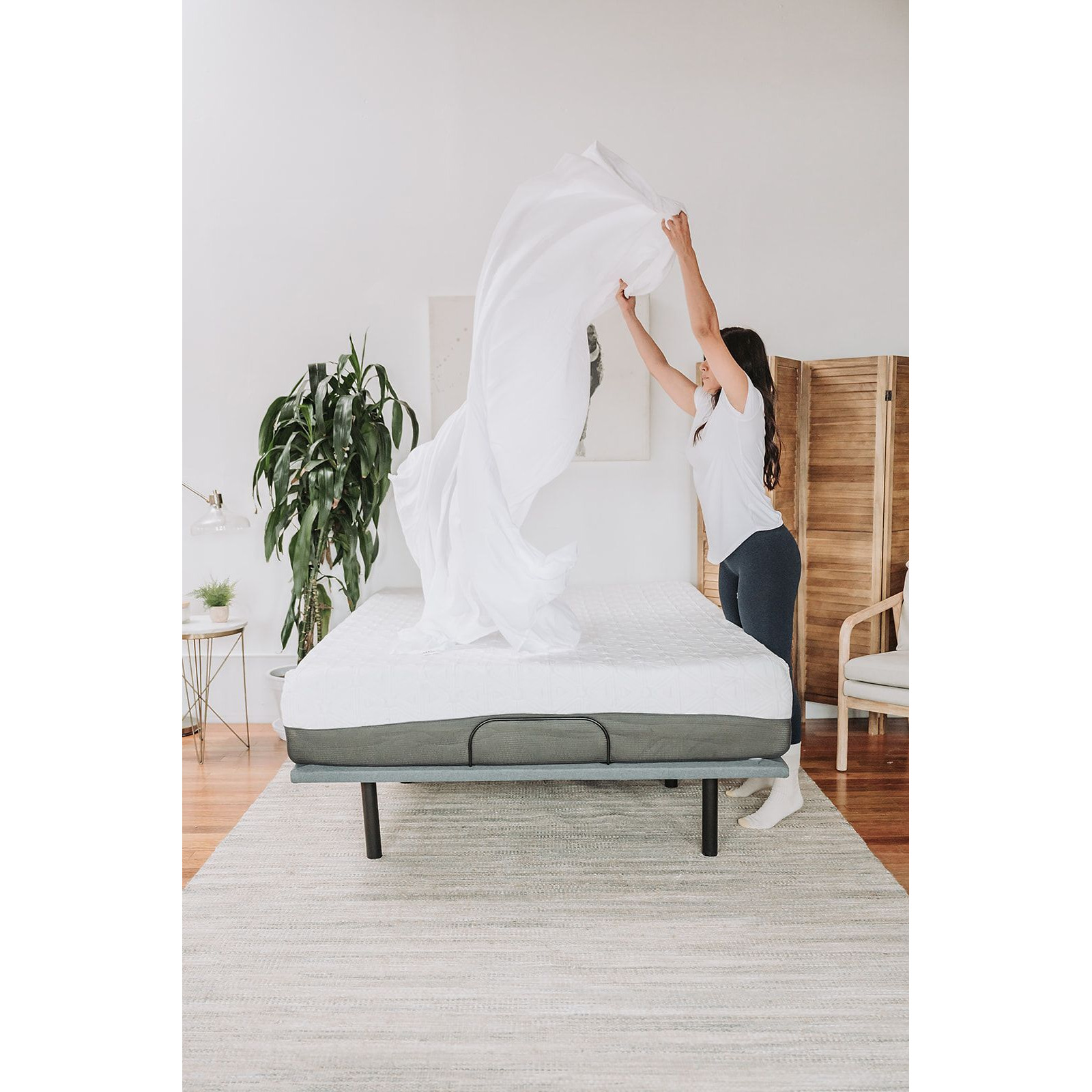 Omne Sleep 4-Piece White Brushed Microfiber Full Hypoallergenic Sheet Set(D0102H7B3MP)