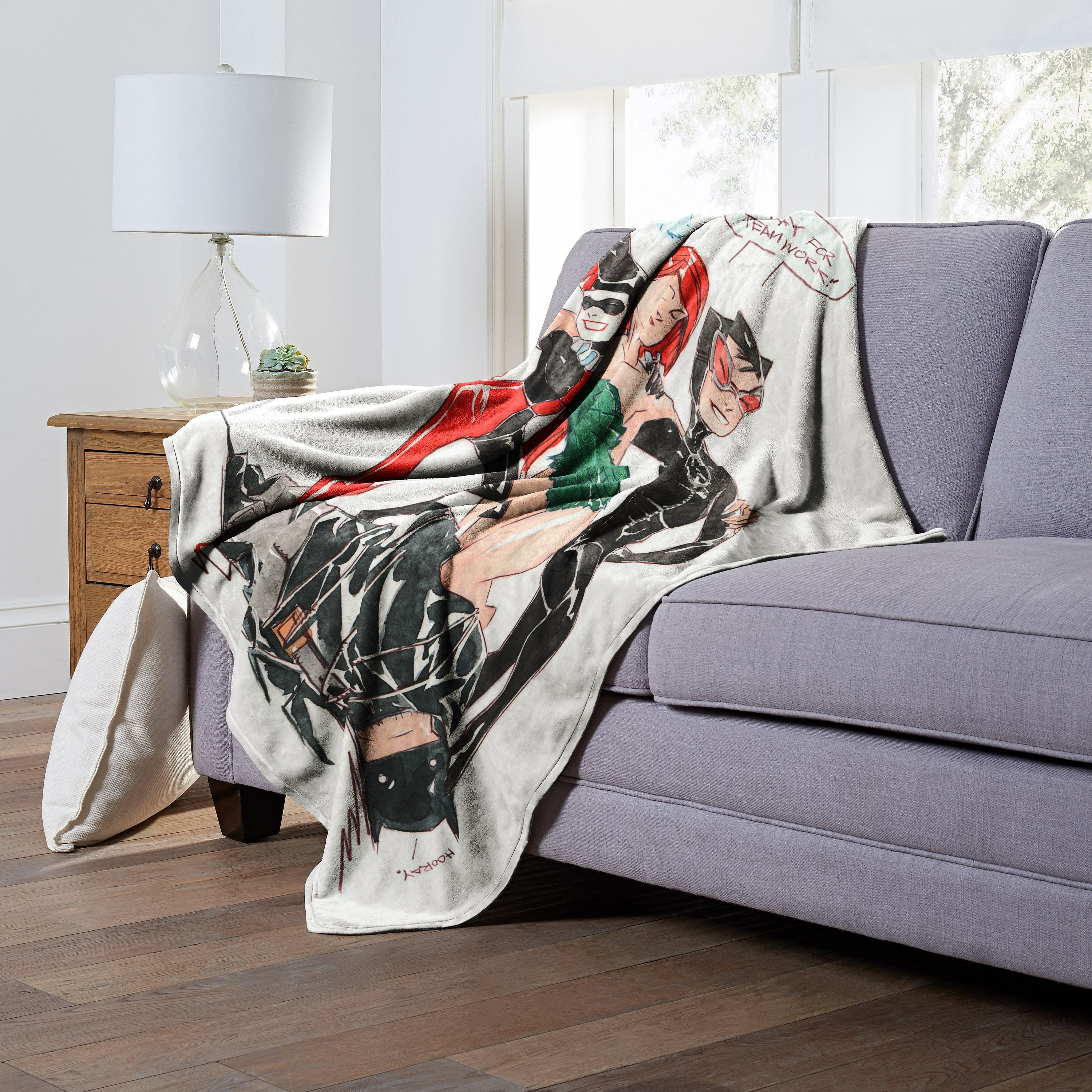 Dc comics Batman Silk Touch Throw Blanket, 50 x 60, Hooray for Teamwork(D0102H21QXW)