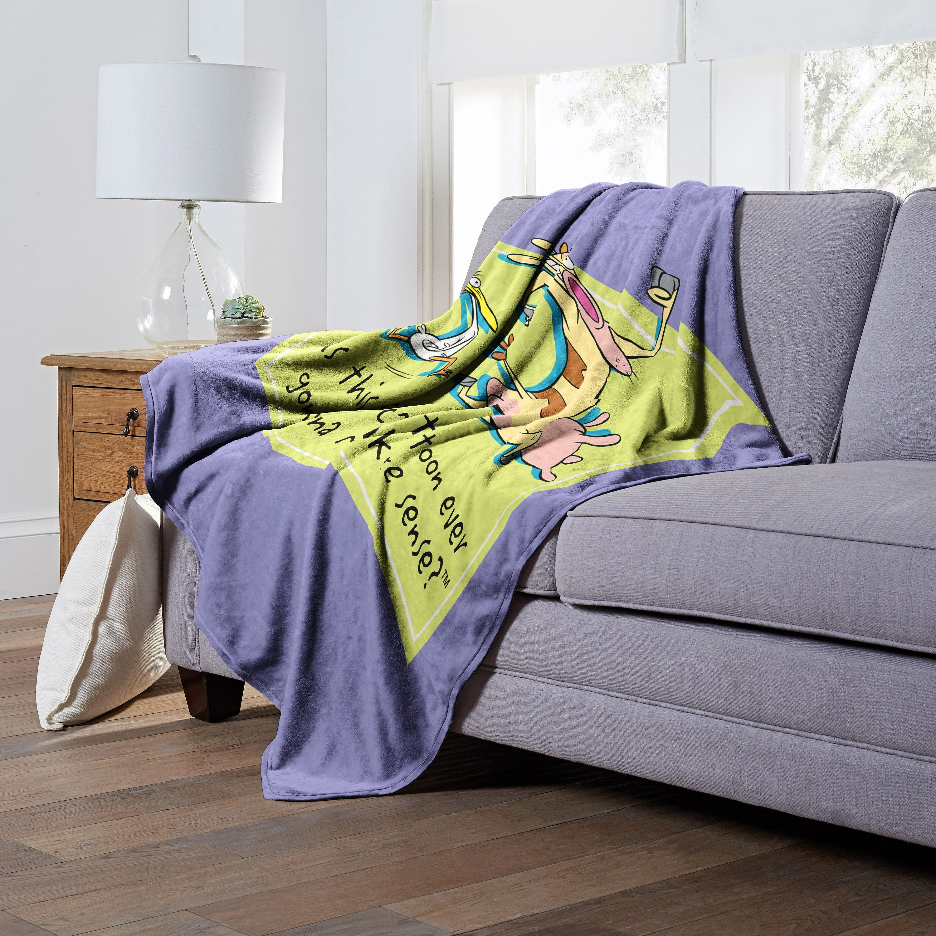 cartoon Networks cow and chicken Silk Touch Throw Blanket, 50 x 60, Will this Make Sense(D0102H21L7V)