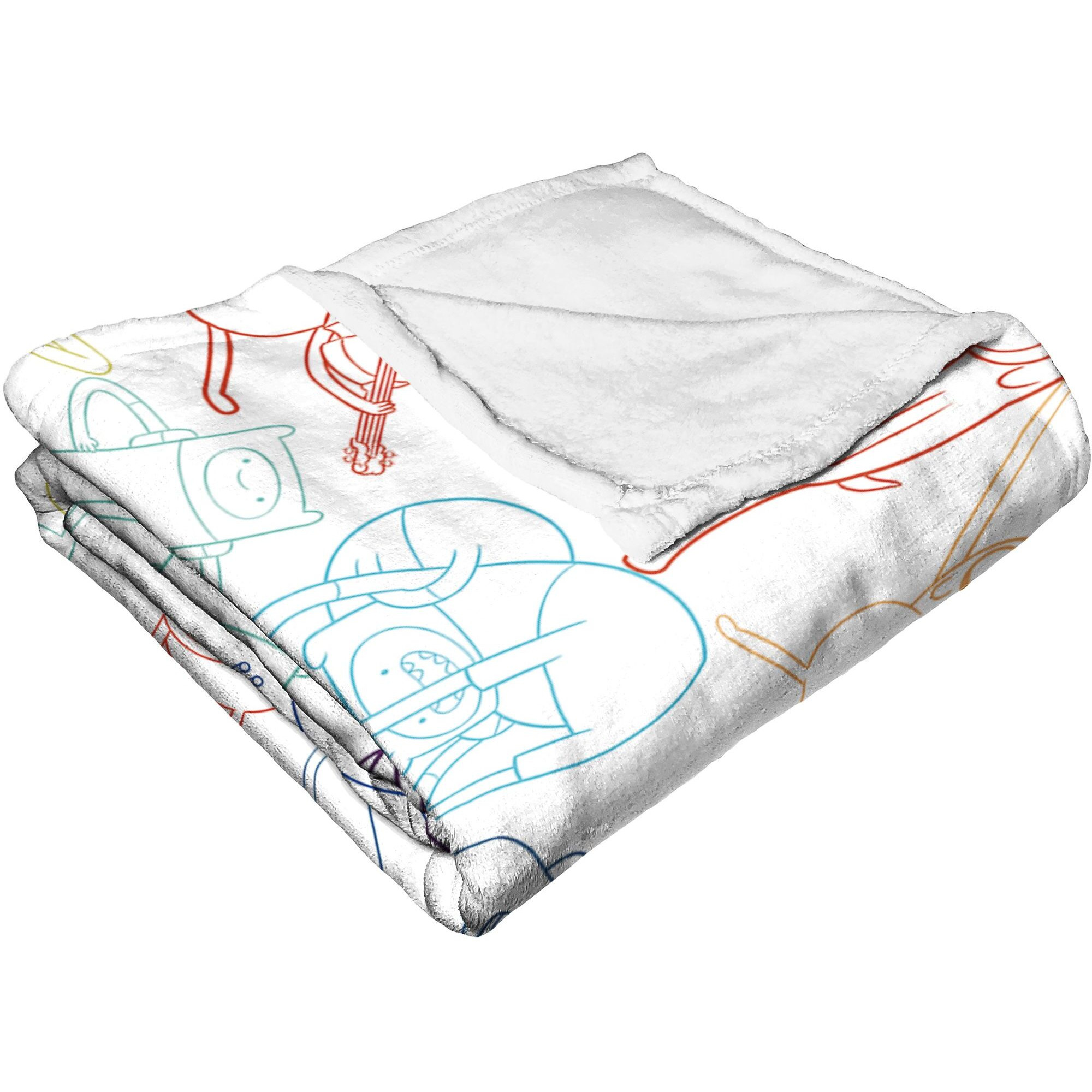 Adventure Time Silk Touch Throw Blanket, 50 x 60, Rainbow Finn and Jake(D0102H21g1W)