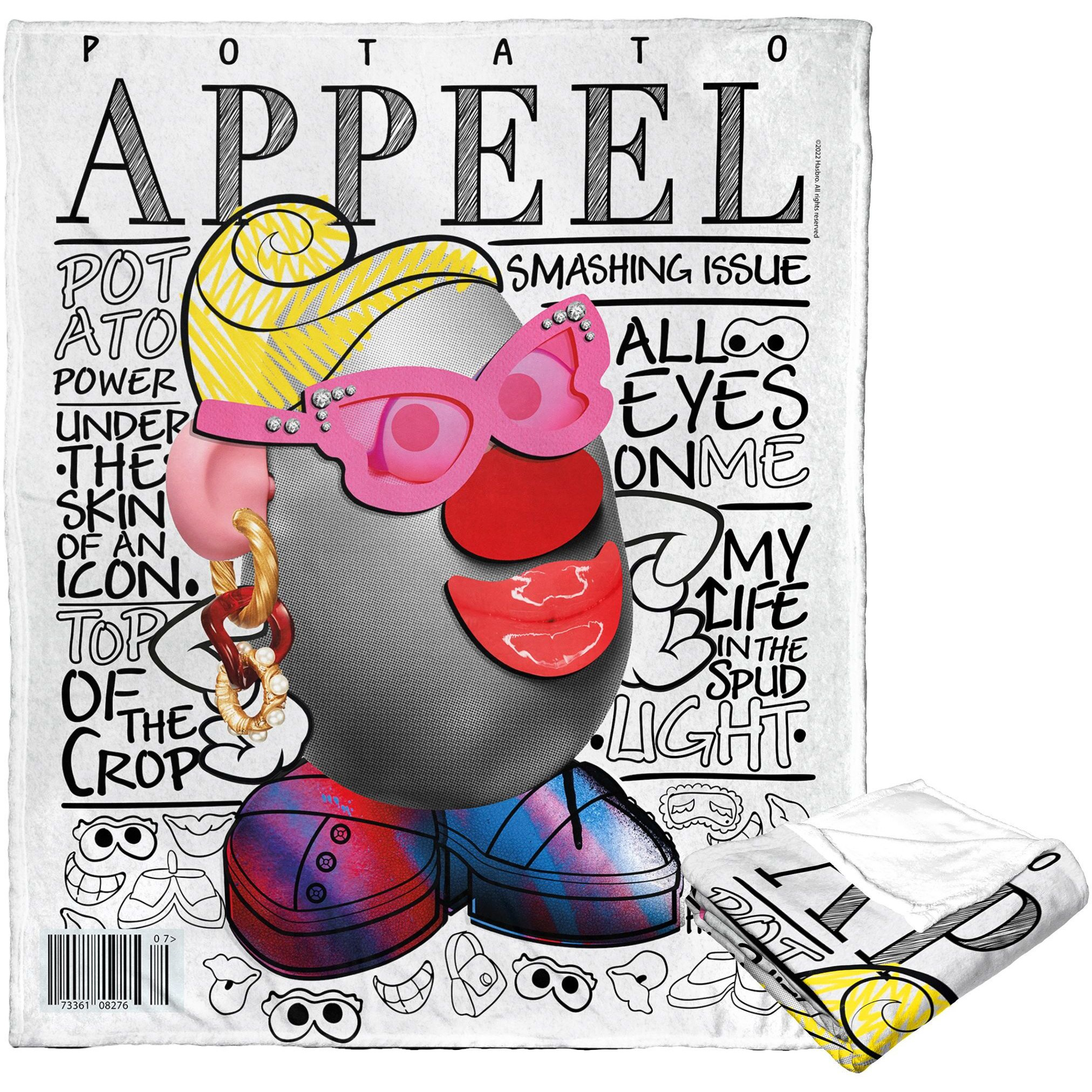 Hasbro Potato Head Silk Touch Throw Blanket, 50 x 60, Potato Appeal Magazine(D0102H21LXU)