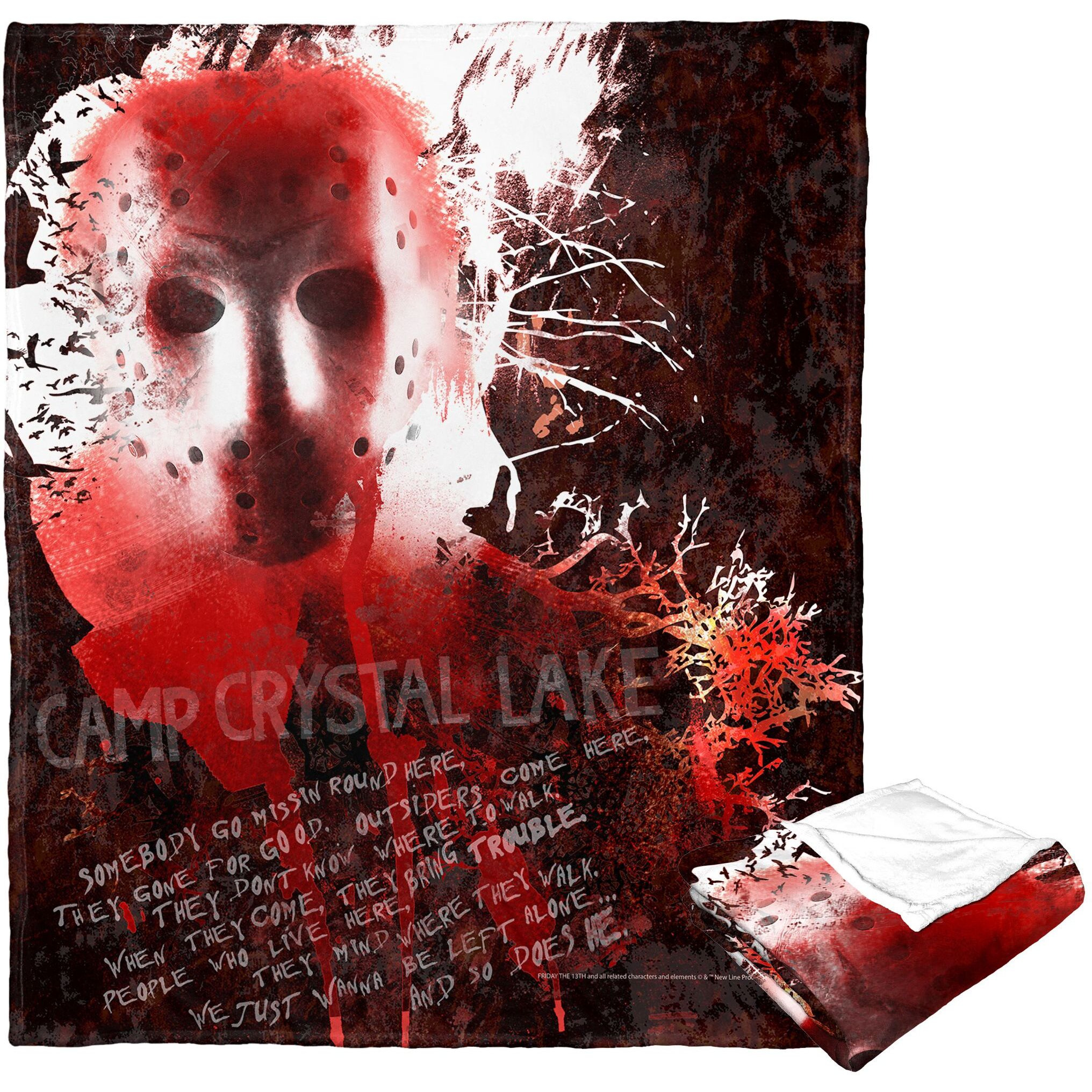 Friday the 13th Silk Touch Throw Blanket, 50 x 60, The Killer of camp crystal Lake(D0102H21g0Y)