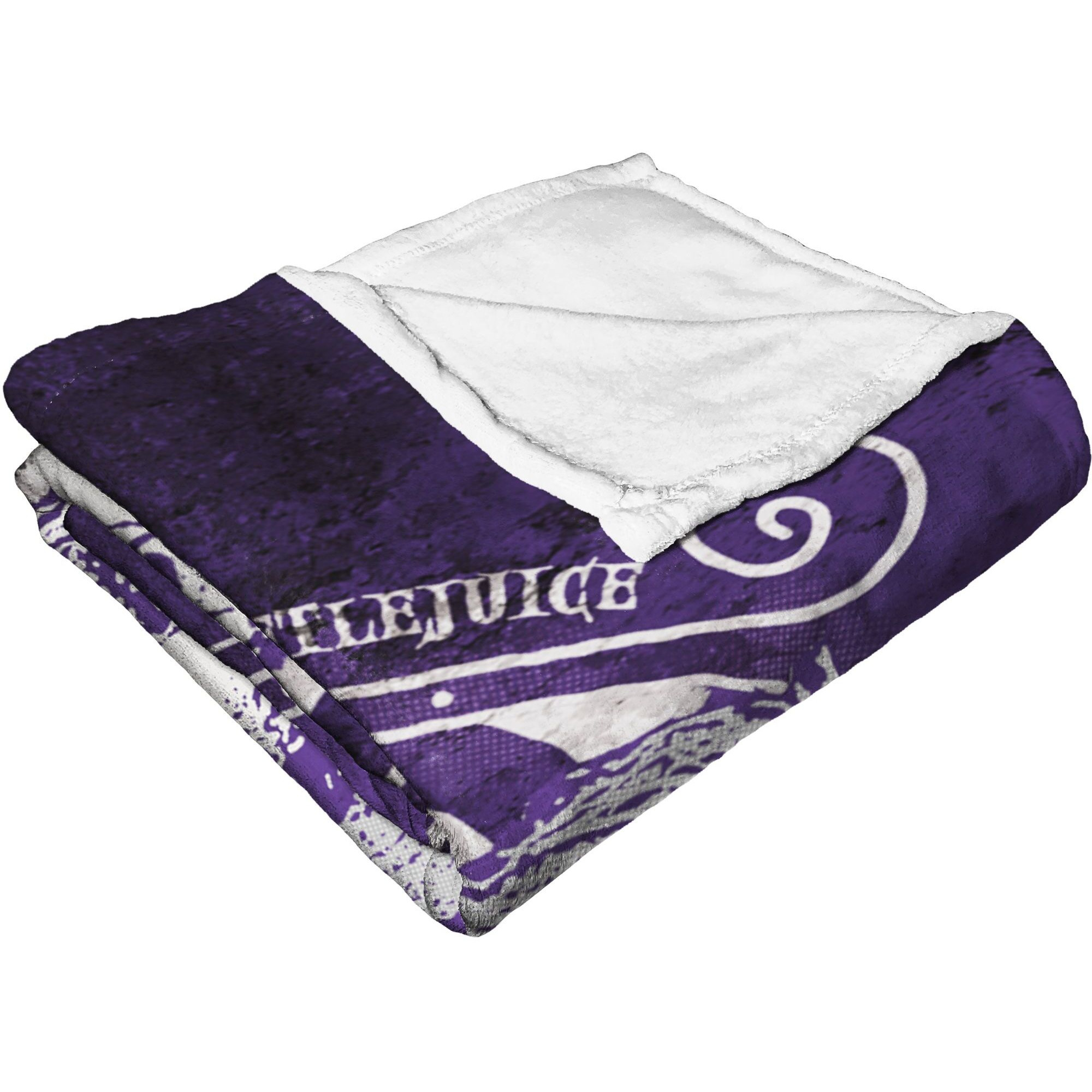 Beetlejuice Silk Touch Throw Blanket, 50 x 60, Purple Beetle(D0102H21QHU)