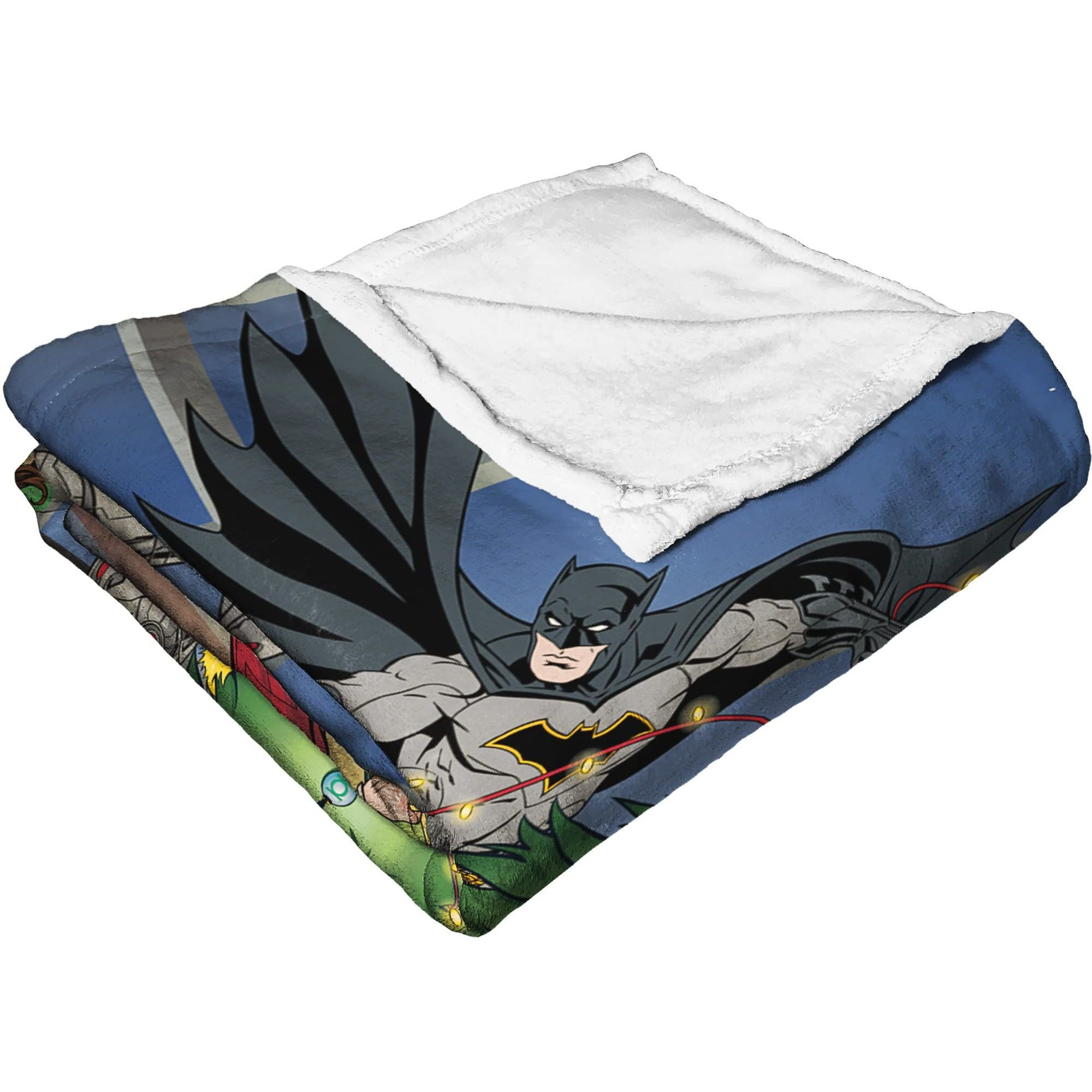 Dc comics Justice League Silk Touch Throw Blanket, 50 x 60, Holiday Team Work(D0102H21LZg)