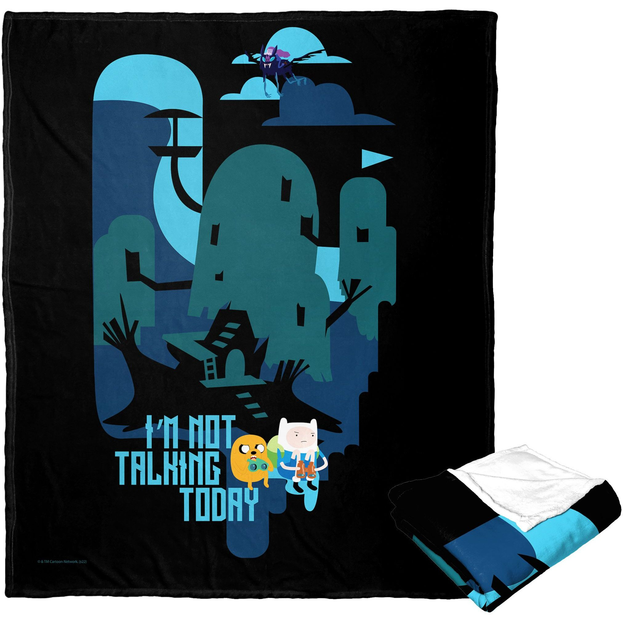 Adventure Time Silk Touch Throw Blanket, 50 x 60, Not Talking Today(D0102H21gZY)