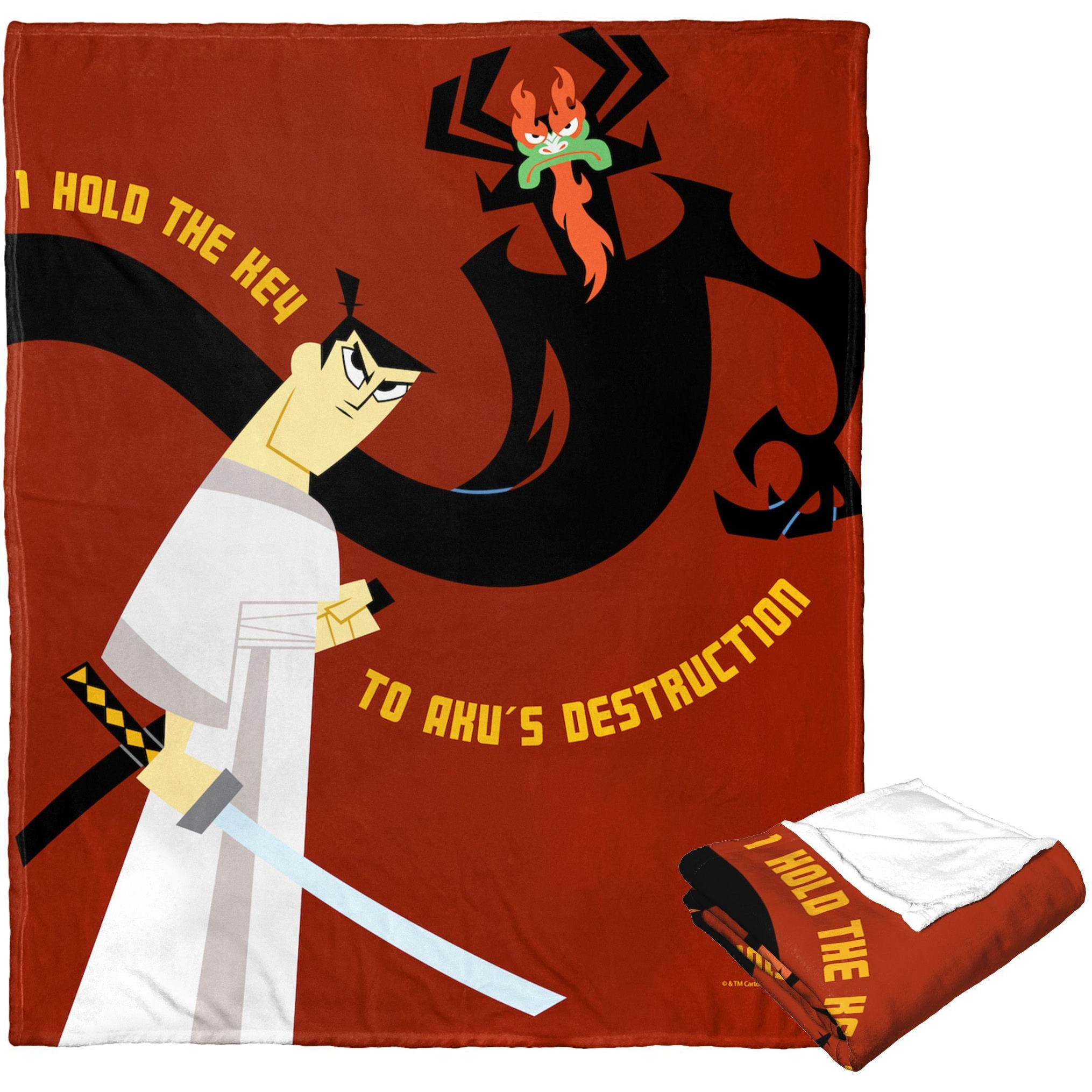 cartoon Networks Samurai Jack Silk Touch Throw Blanket, 50 x 60, Jack versus Aku(D0102H21LHA)