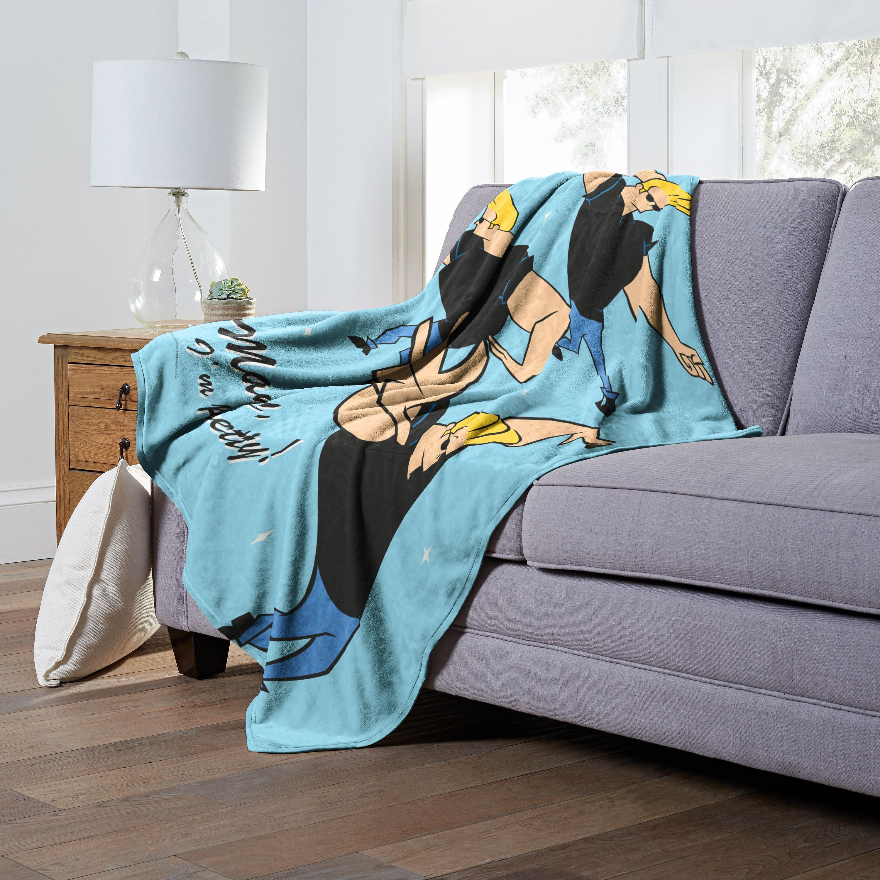 cartoon Networks Johnny Bravo Silk Touch Throw Blanket, 50 x 60, Smooth Moves(D0102H21QLY)