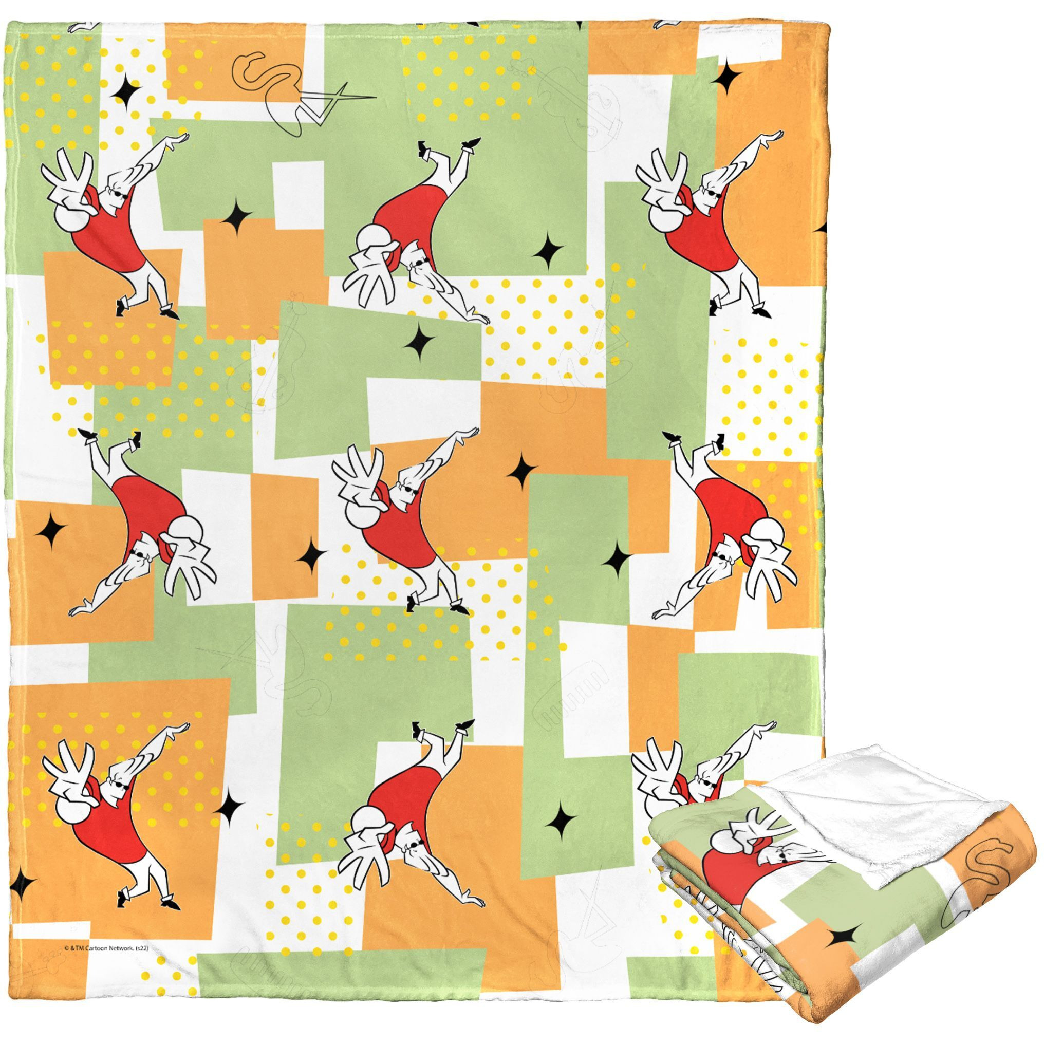 cartoon Networks Johnny Bravo Silk Touch Throw Blanket, 50 x 60, Johnnys Moves(D0102H21Q8Y)