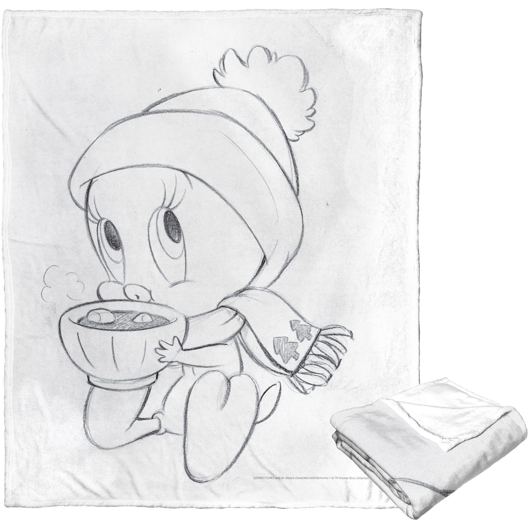 Warner Bros Looney Tunes Silk Touch Throw Blanket, 50 x 60, Tweety Bird cocoa(D0102H21QgY)