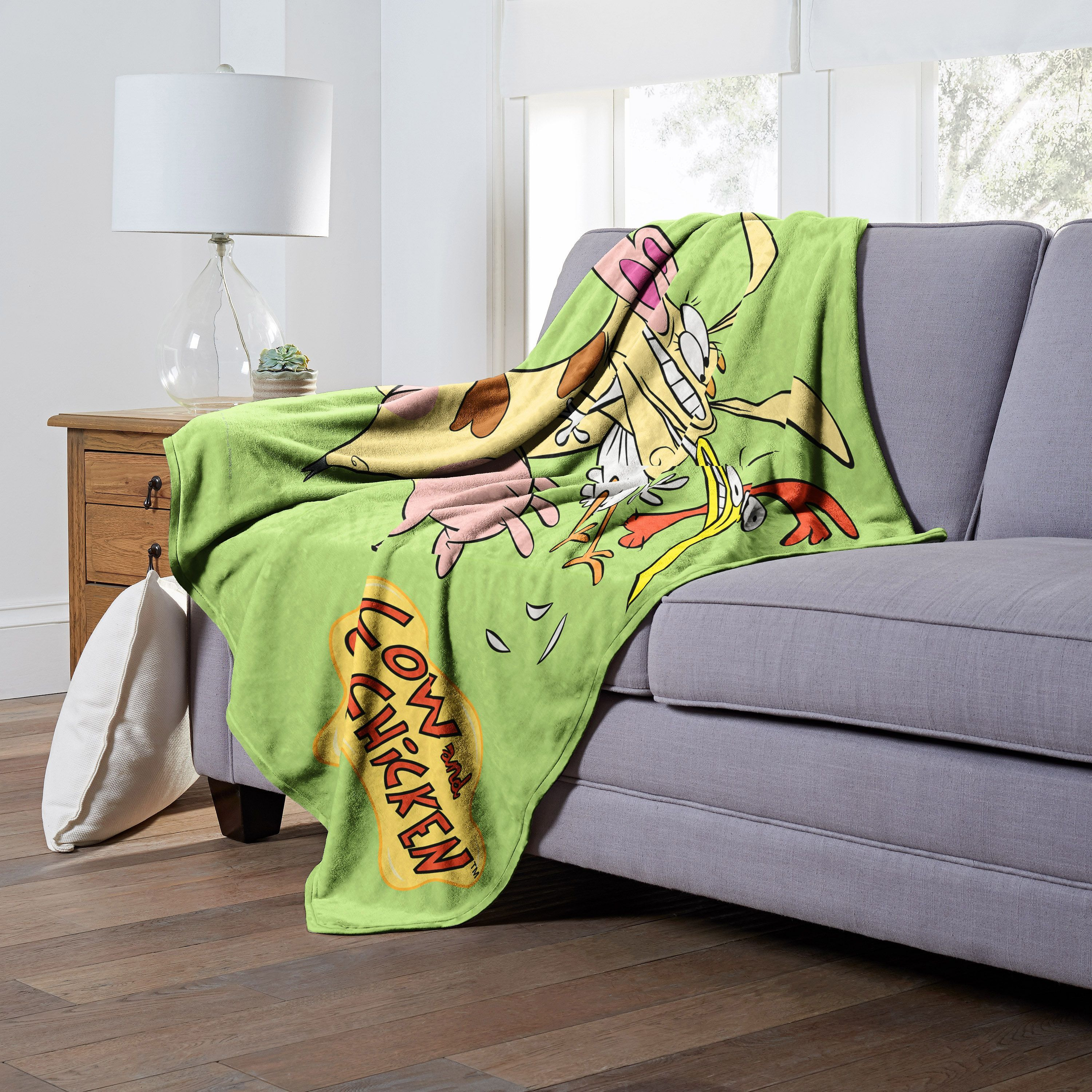 cartoon Networks cow and chicken Silk Touch Throw Blanket, 50 x 60, Strange Siblings(D0102H21L7W)