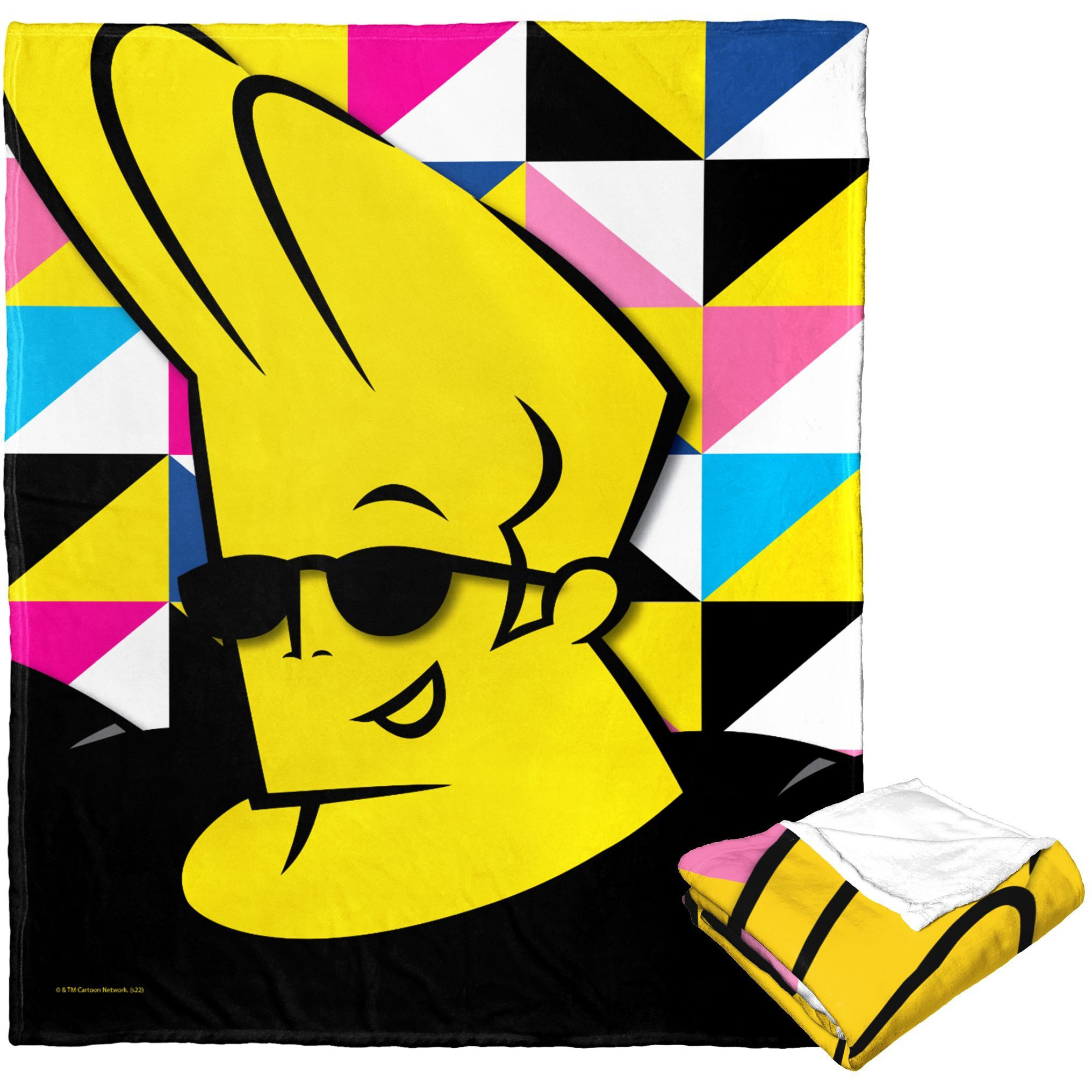 cartoon Networks Johnny Bravo Silk Touch Throw Blanket, 50 x 60, geometric Johnny(D0102H21QL7)