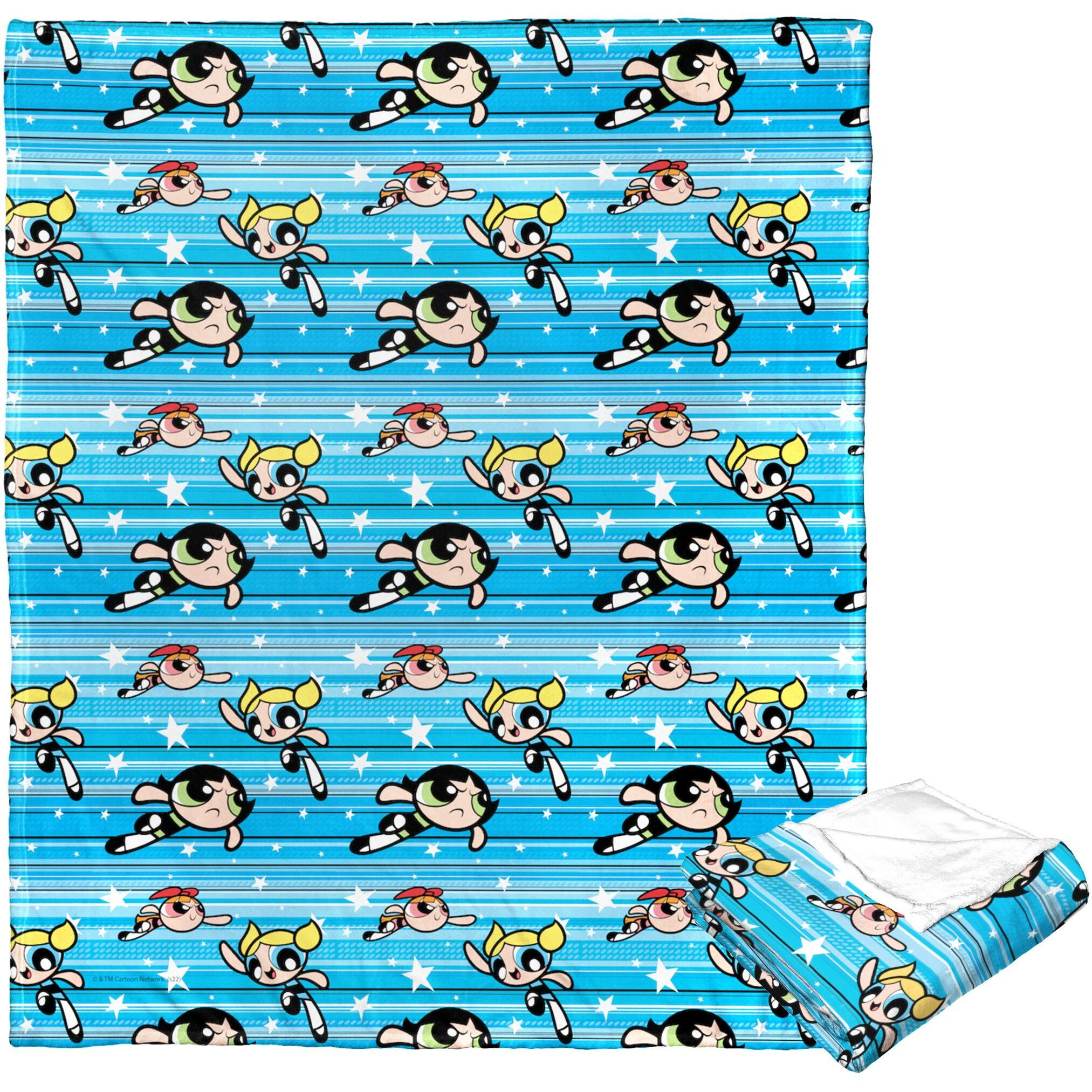 cartoon Networks Powerpuff girls Silk Touch Throw Blanket, 50 x 60, Flying Fast(D0102H21QWA)