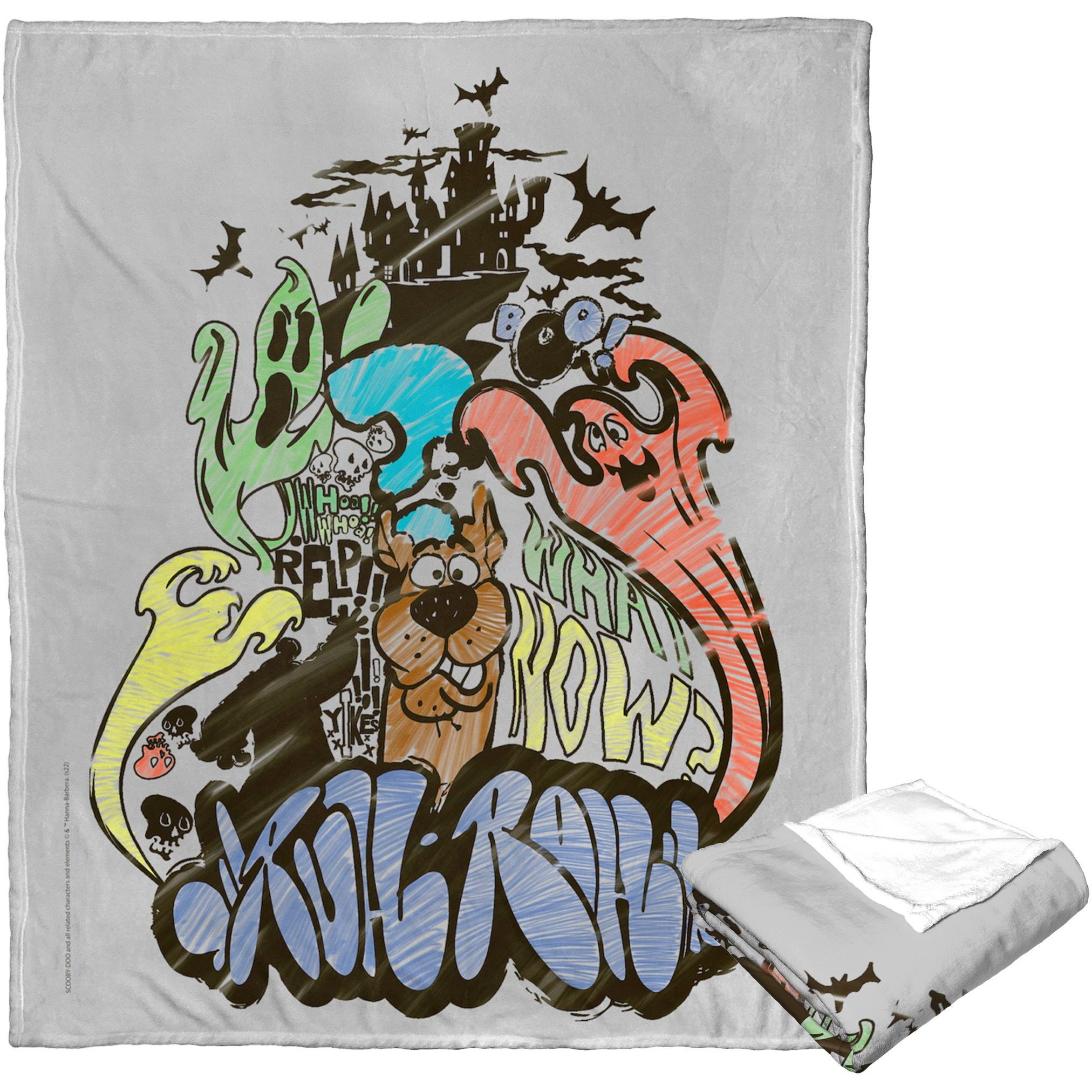 Warner Bros Scooby-Doo Silk Touch Throw Blanket, 50 x 60, Scooby graffiti(D0102H212MU)