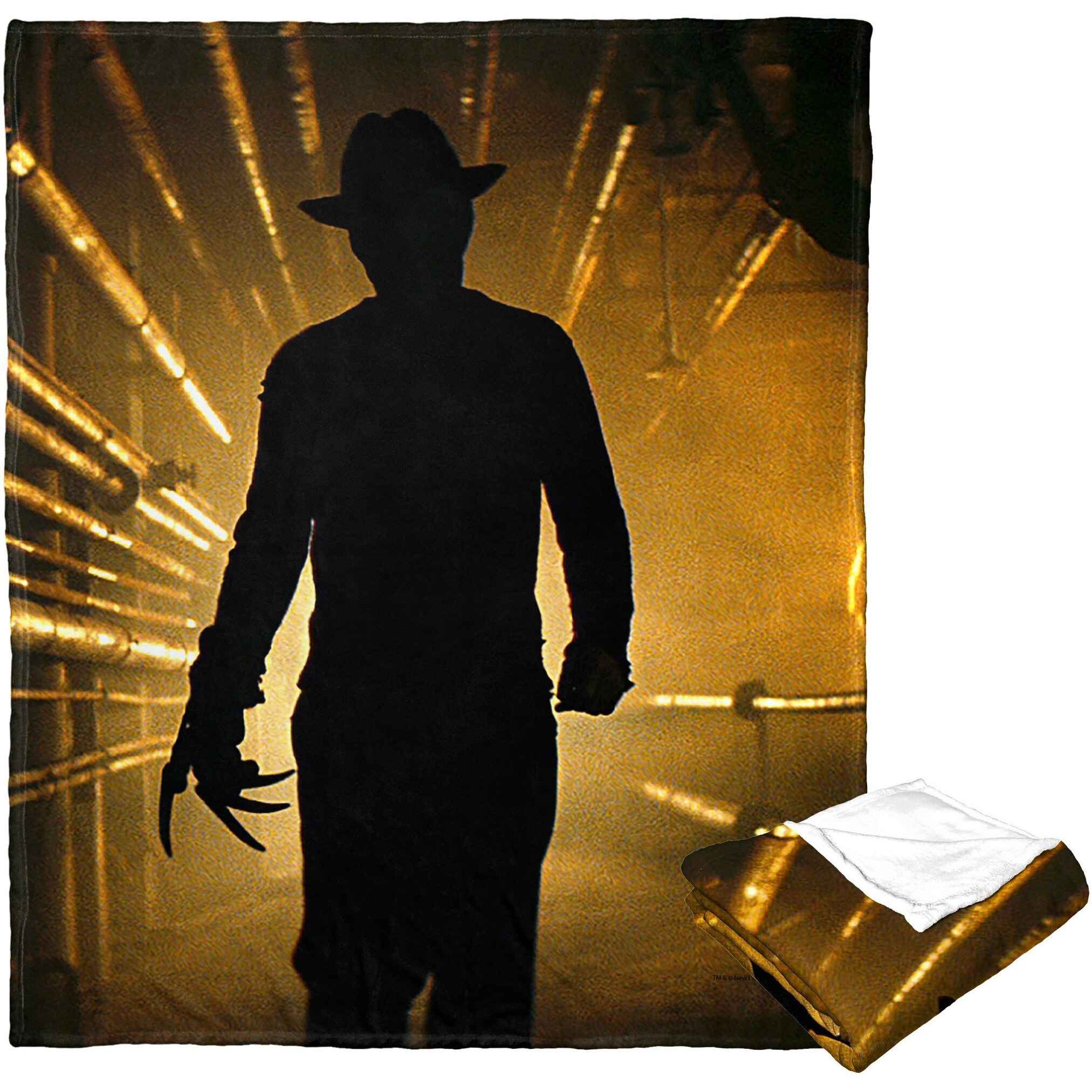 A Nightmare on Elm Street Silk Touch Throw Blanket, 50 x 60, Here comes Freddy(D0102H21gcW)
