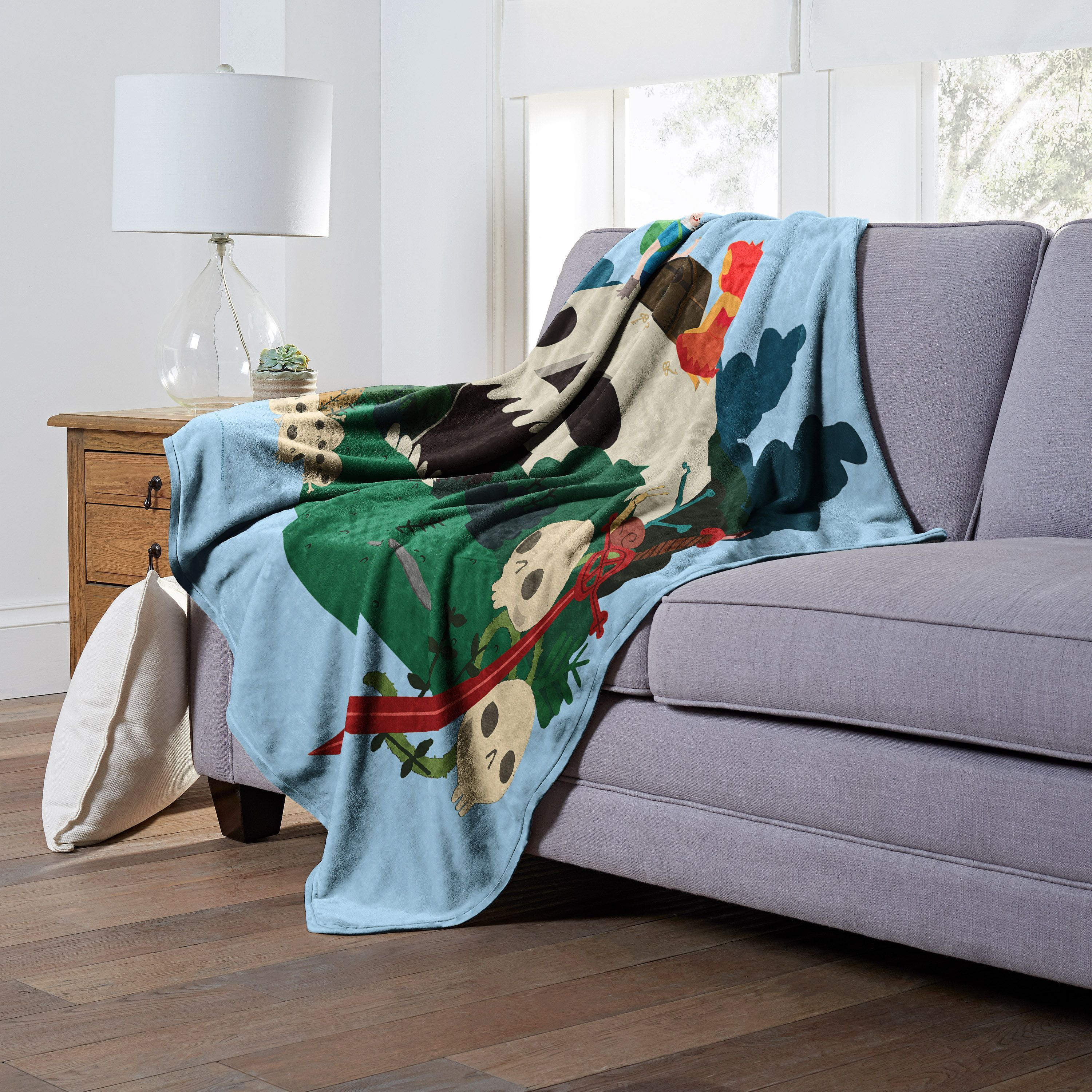 Adventure Time Silk Touch Throw Blanket, 50 x 60, Treasure Awaits(D0102H21gYA)
