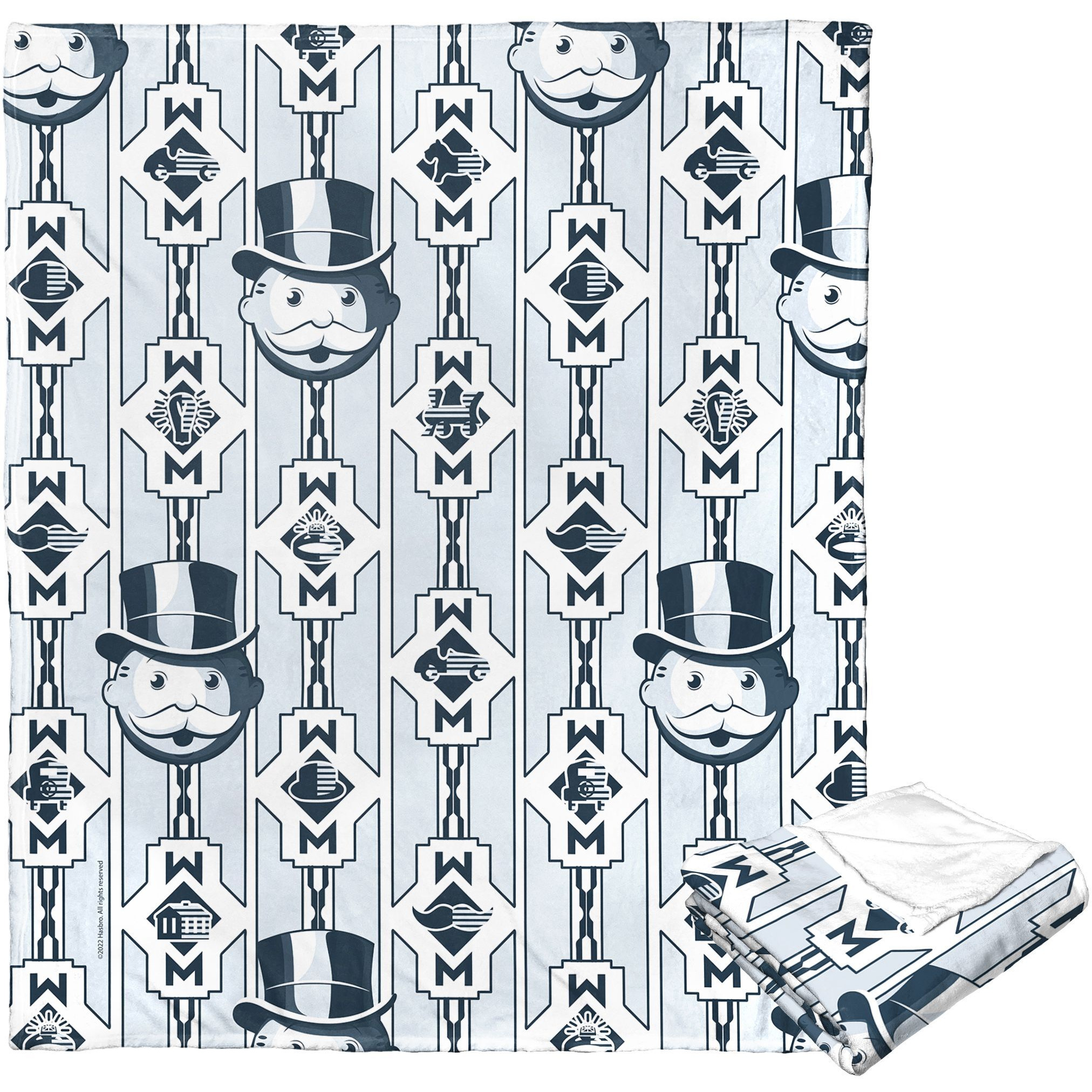 Hasbro Monopoly Silk Touch Throw Blanket, 50 x 60, Monopoly Man(D0102H21LLV)