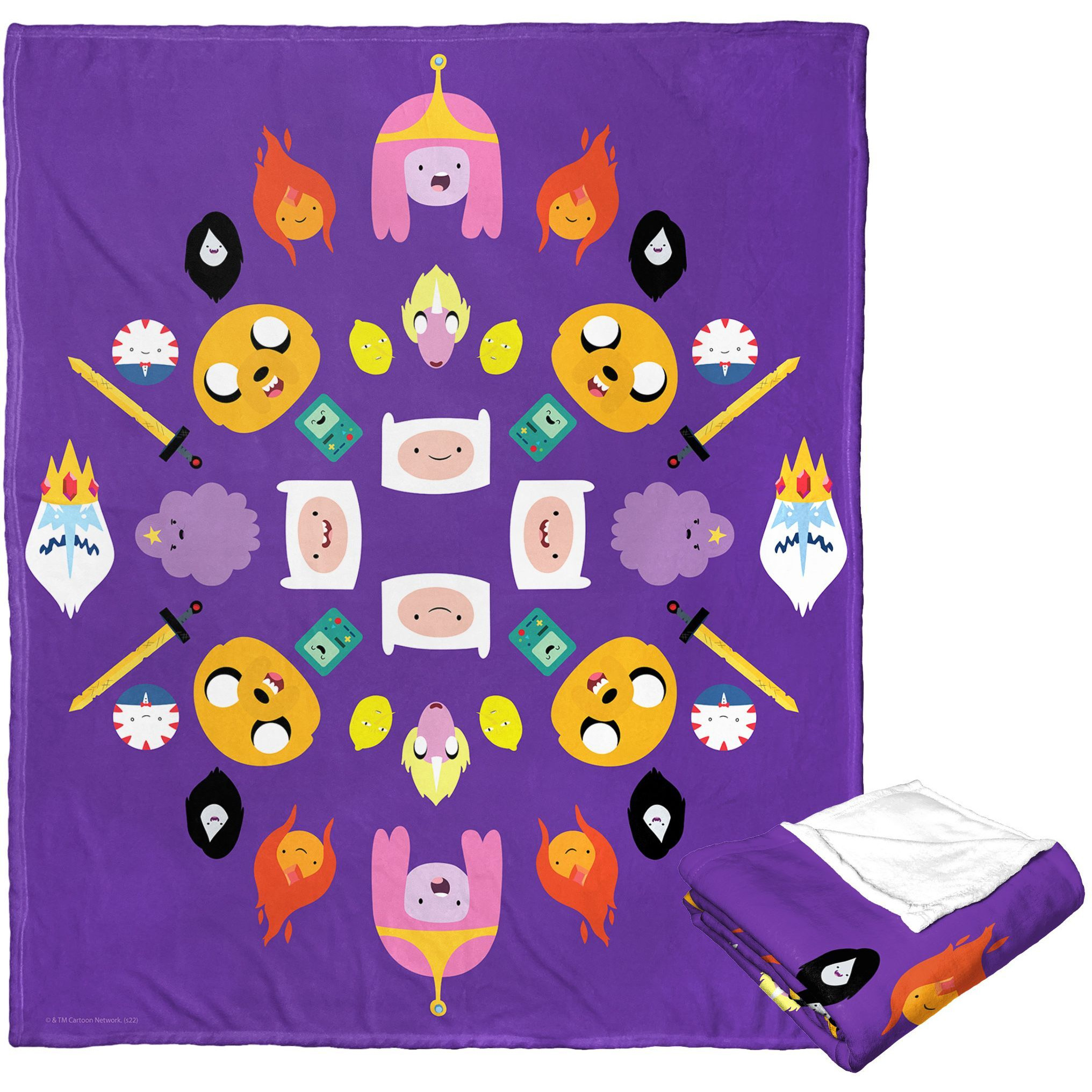 Adventure Time Silk Touch Throw Blanket, 50 x 60, Adventure Kalidescope(D0102H21QI7)