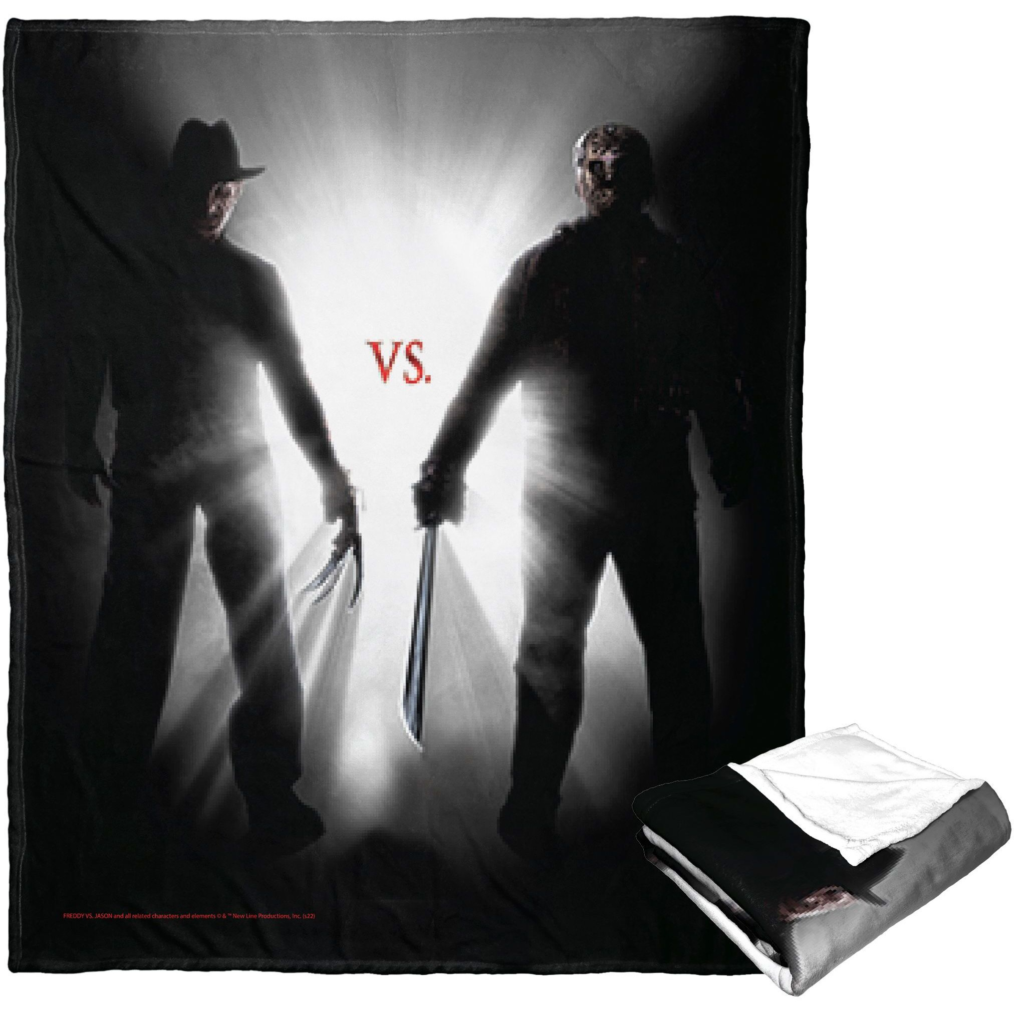 Freddy vs Jason Silk Touch Throw Blanket, 50 x 60, Ultimate Slasher Throwdown(D0102H2128Y)