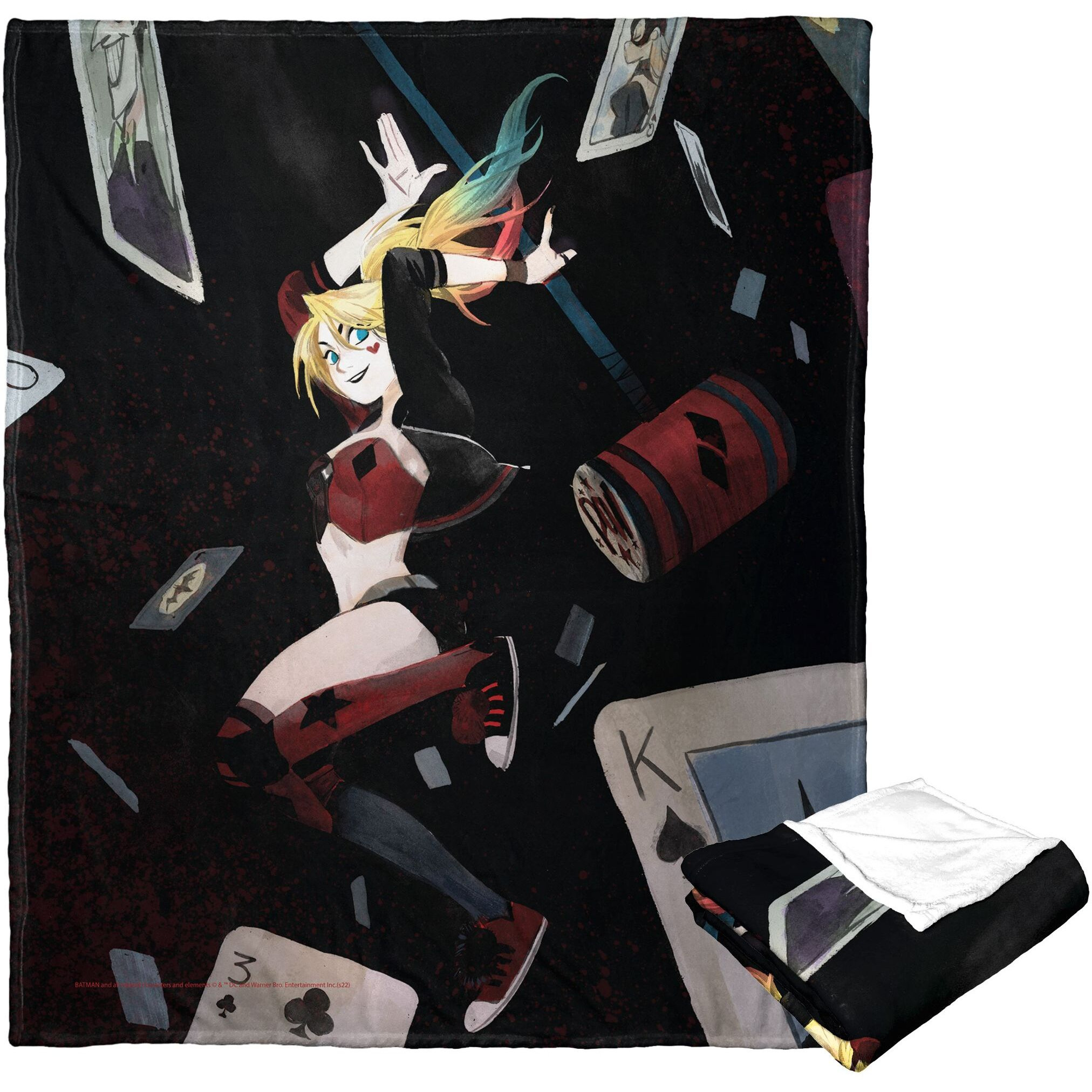 Dc comics Batman Silk Touch Throw Blanket, 50 x 60, Fallen cards(D0102H21g1V)