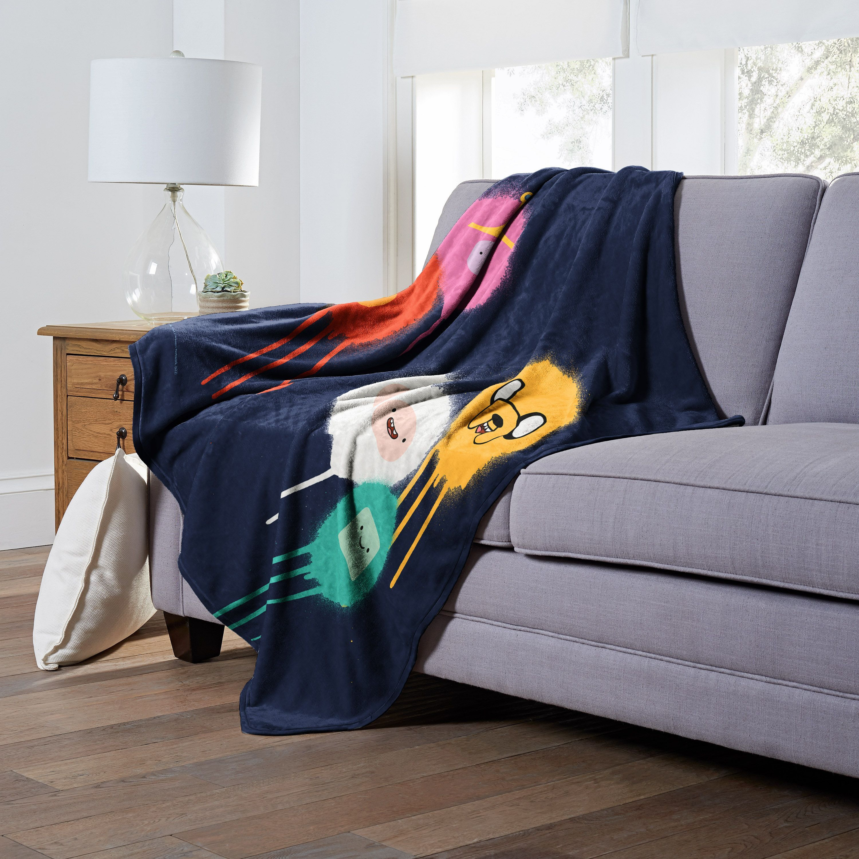 Adventure Time Silk Touch Throw Blanket, 50 x 60, Spray Painted group(D0102H21gD7)