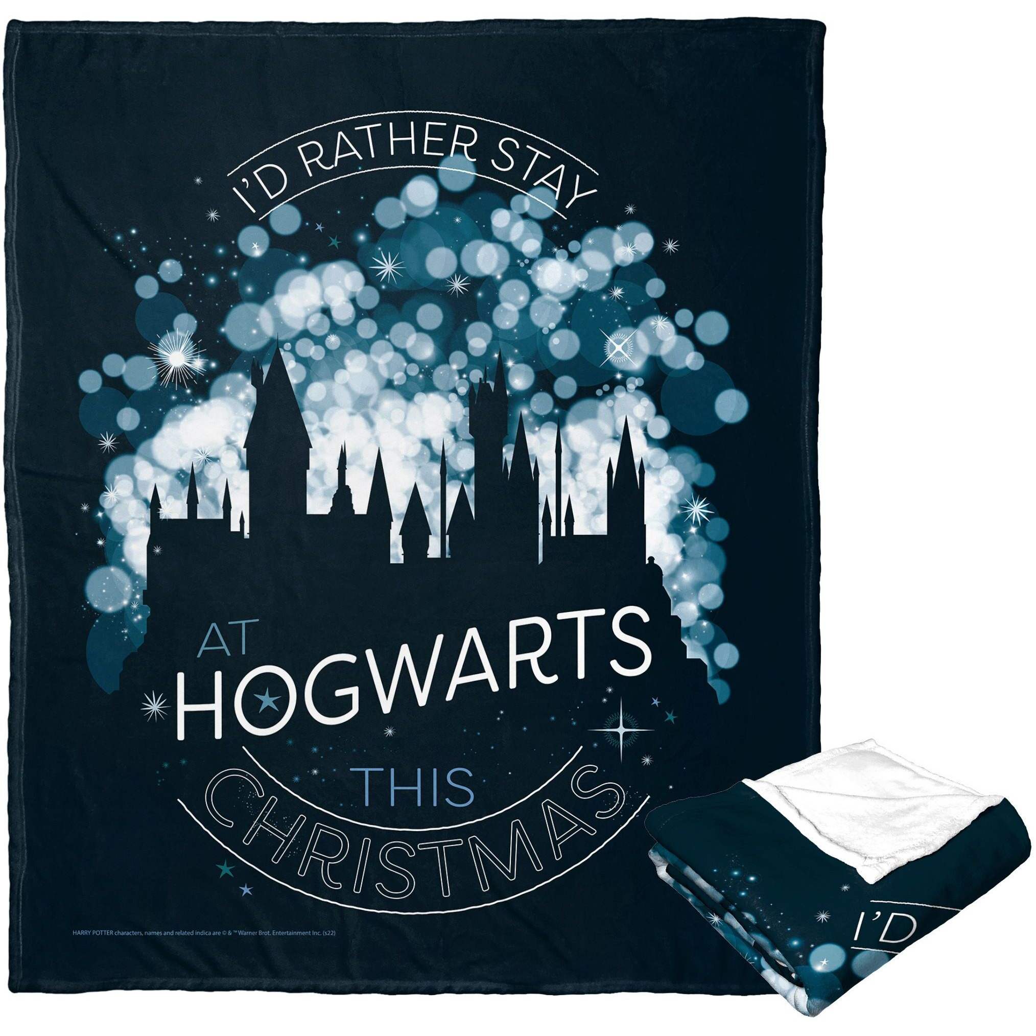 Harry Potter Silk Touch Throw Blanket, 50 x 60, Hogwarts this christmas(D0102H21LZU)