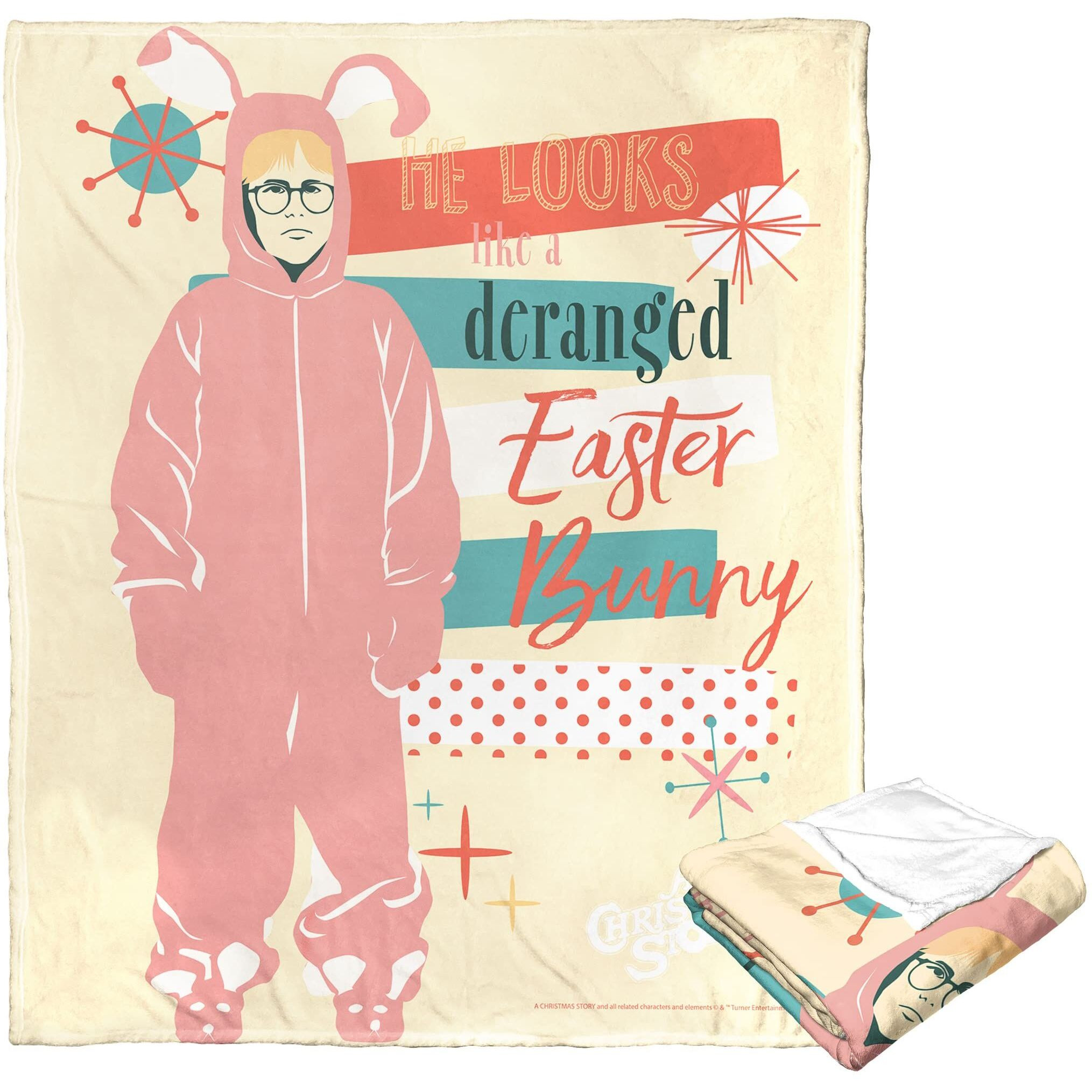 A christmas Story Silk Touch Throw Blanket, 50 x 60, Derranged Easter Bunny(D0102H21LB7)