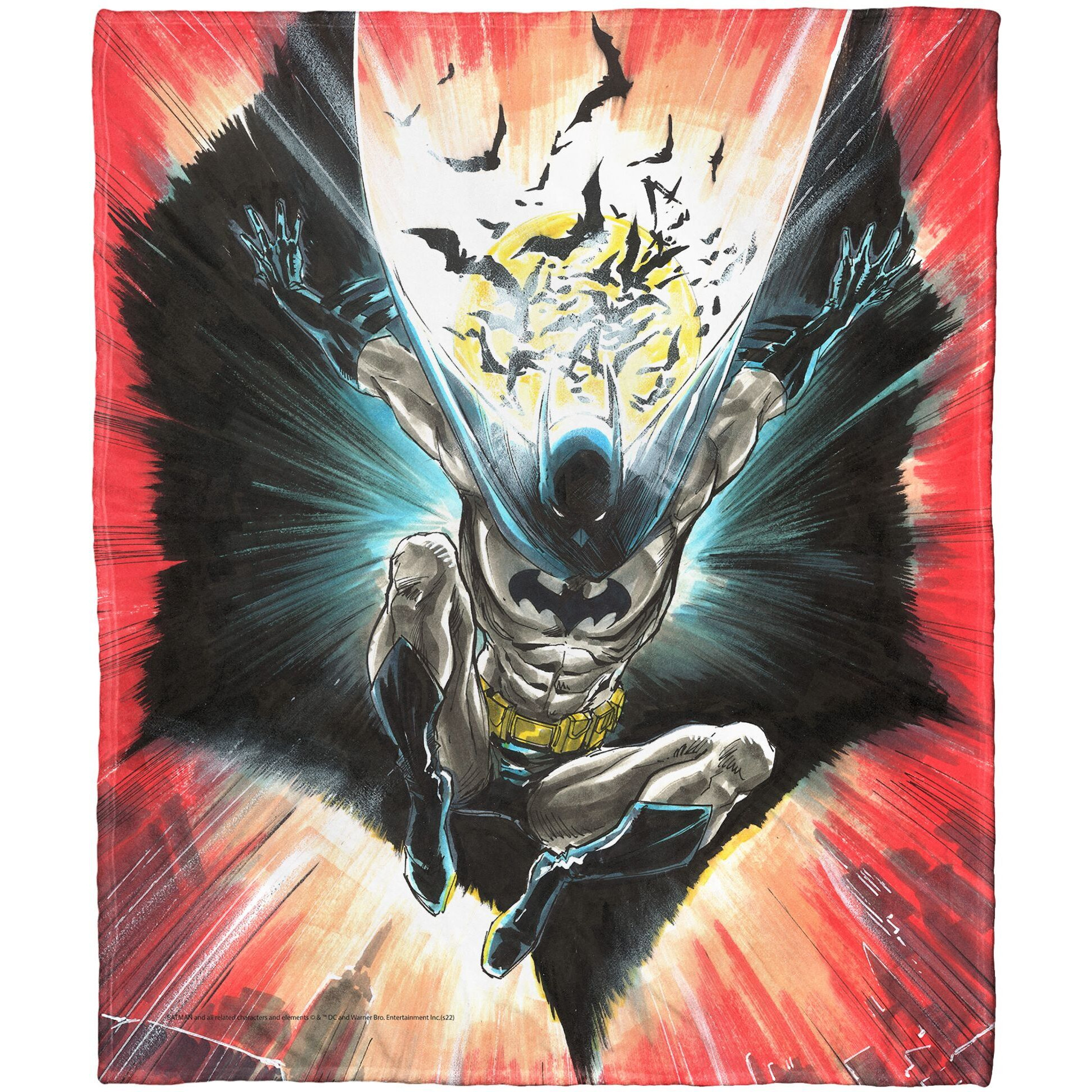 Dc comics Batman Silk Touch Throw Blanket, 50 x 60, Illustrative Batman(D0102H21gVY)