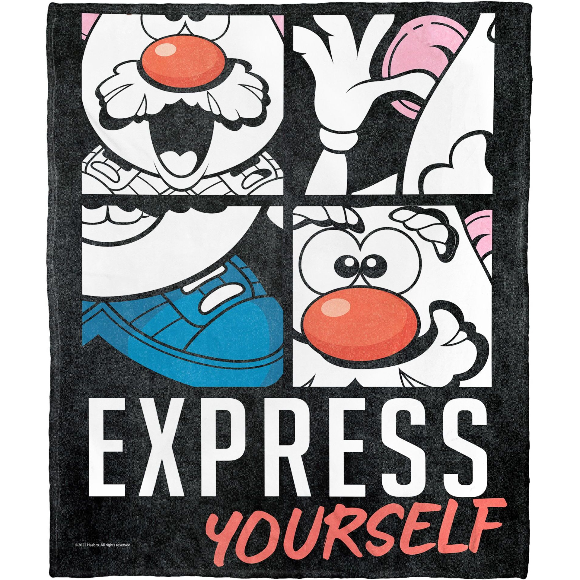 Hasbro Potato Head Silk Touch Throw Blanket, 50 x 60, Express Yourself(D0102H21LIA)