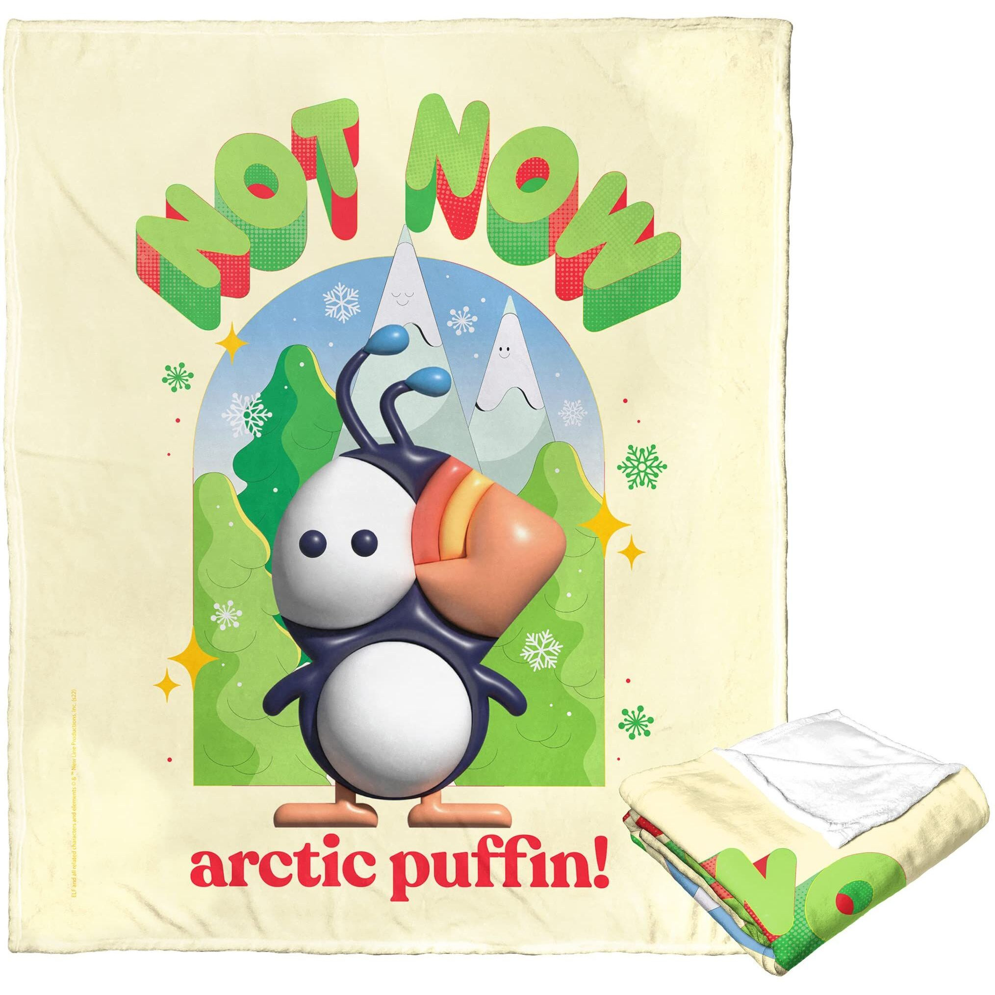 Elf Silk Touch Throw Blanket, 50 x 60, Not Now Arctic Puffin(D0102H21LWY)