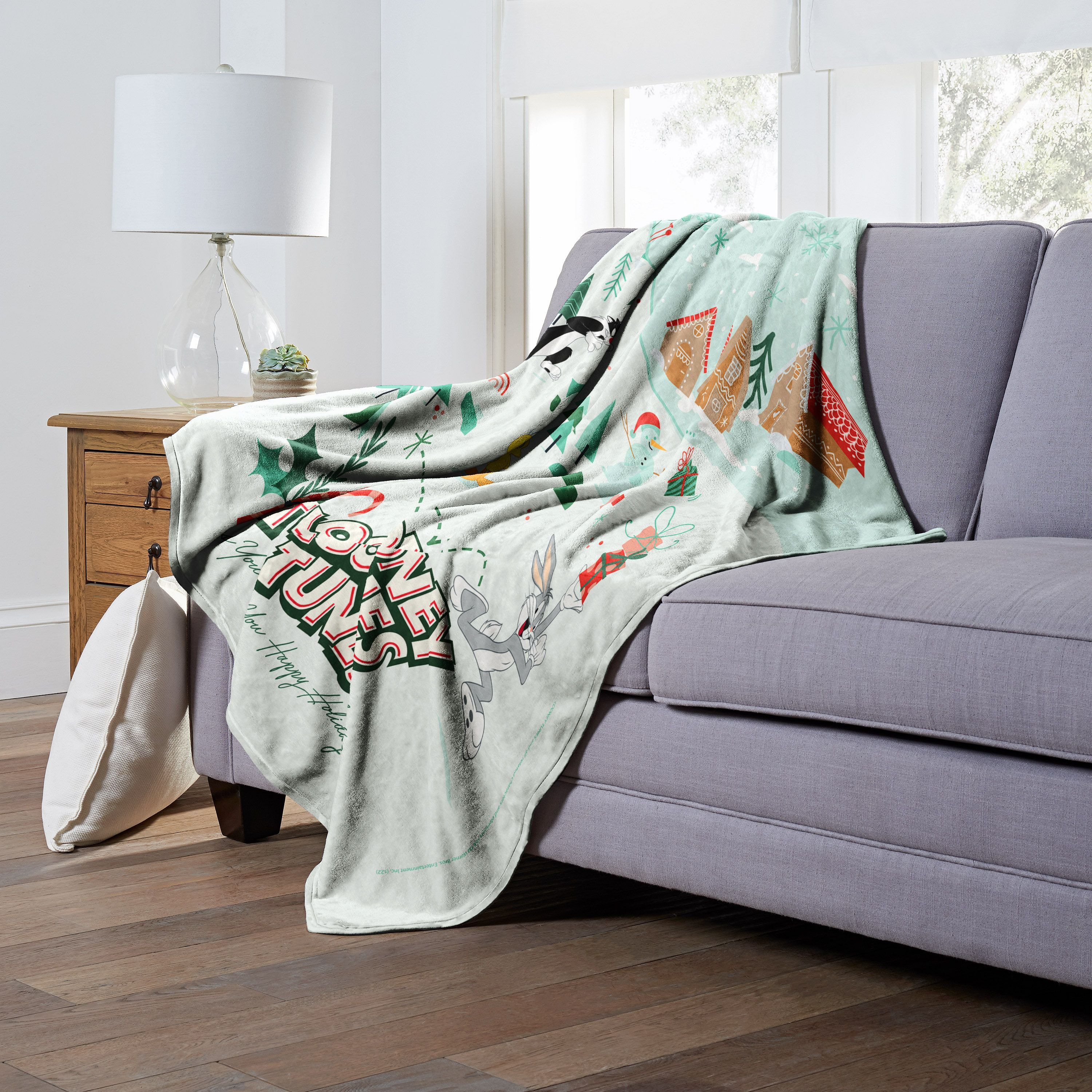 Warner Bros Looney Tunes Silk Touch Throw Blanket, 50 x 60, Looney Holidays(D0102H21QUY)