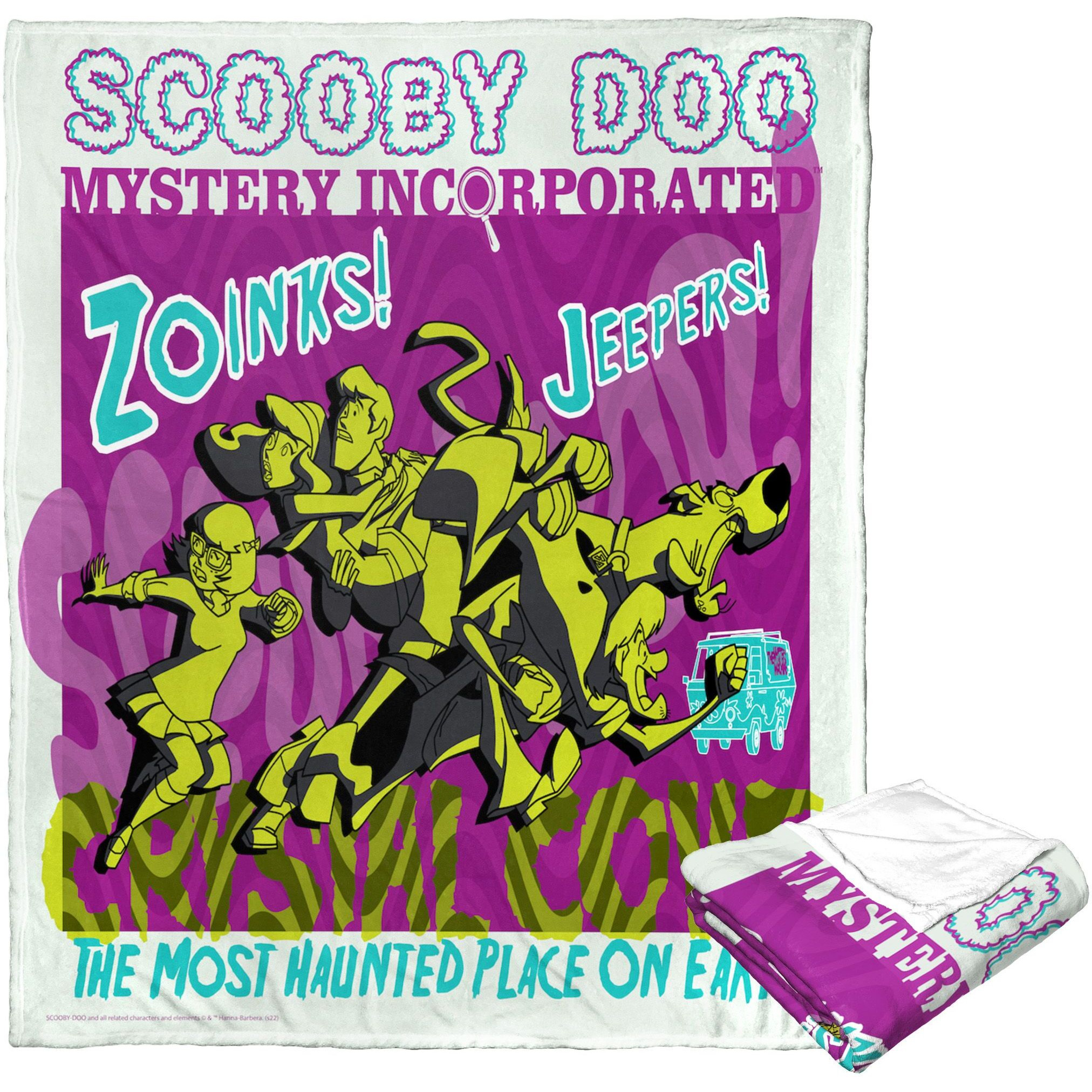 Warner Bros Scooby-Doo Silk Touch Throw Blanket, 50 x 60, Haunted crystal cove(D0102H21g5g)