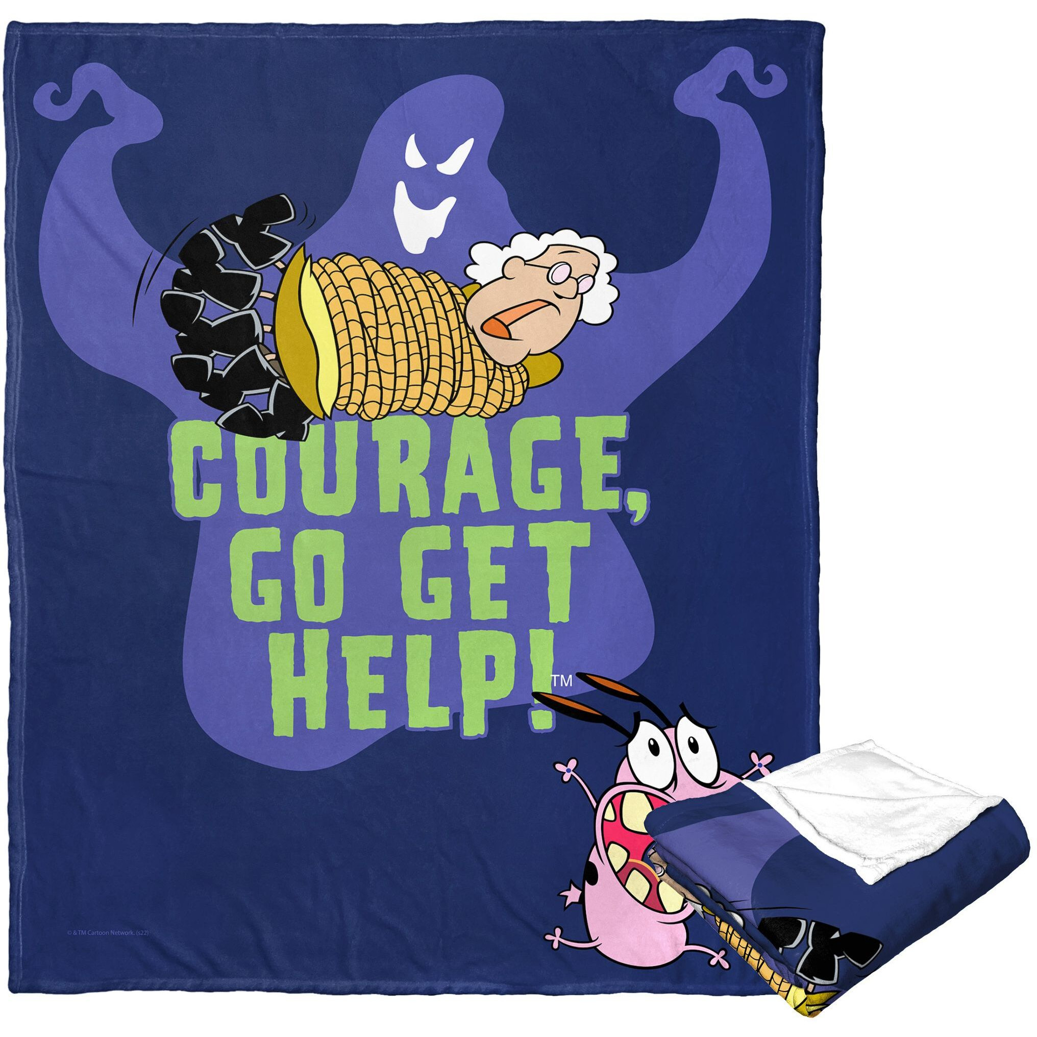 cartoon Networks courage the cowardly Dog Silk Touch Throw Blanket, 50 x 60, go get Help(D0102H21Q2W)