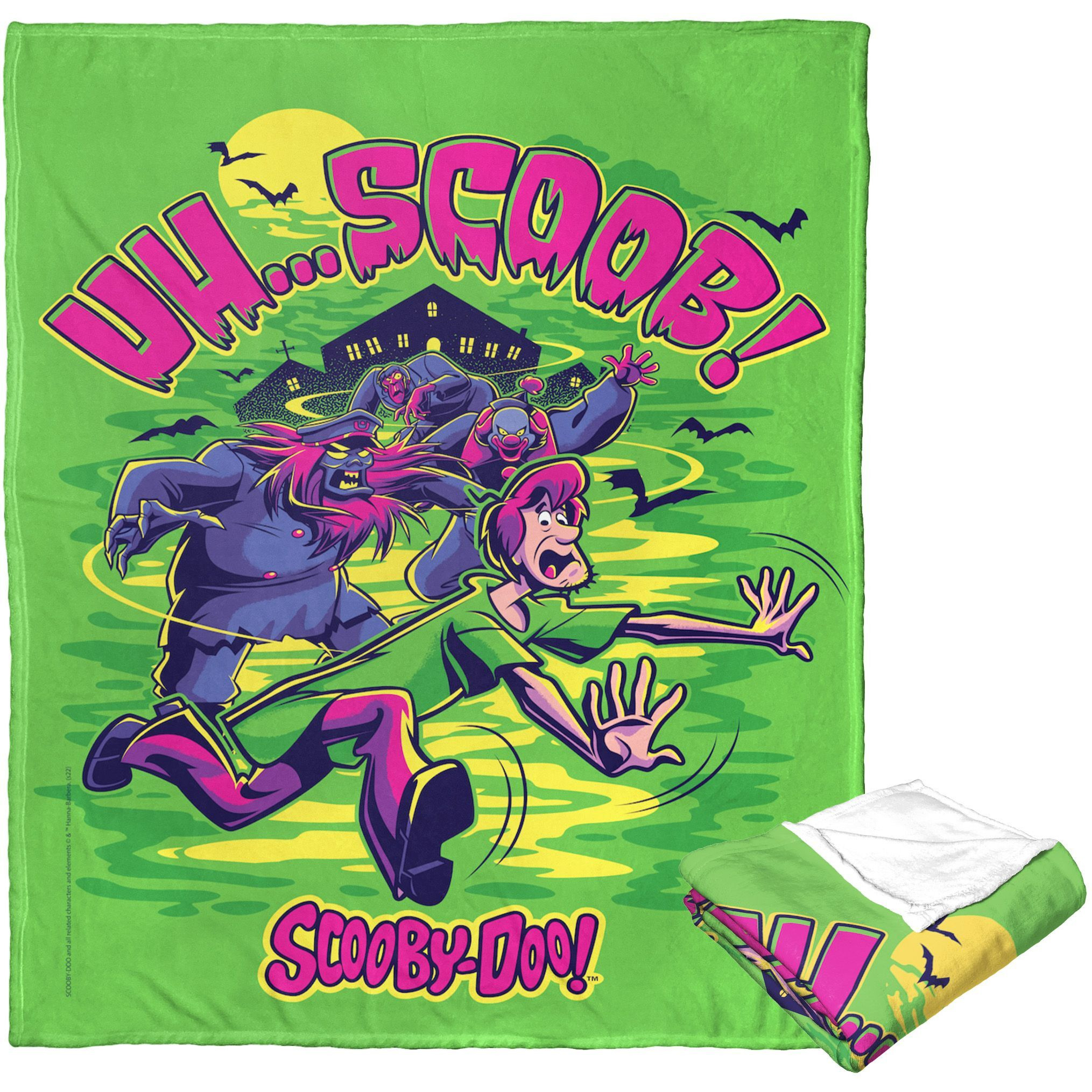 Warner Bros Scooby-Doo Silk Touch Throw Blanket, 50 x 60, Uh Scoob Where are You(D0102H212MY)