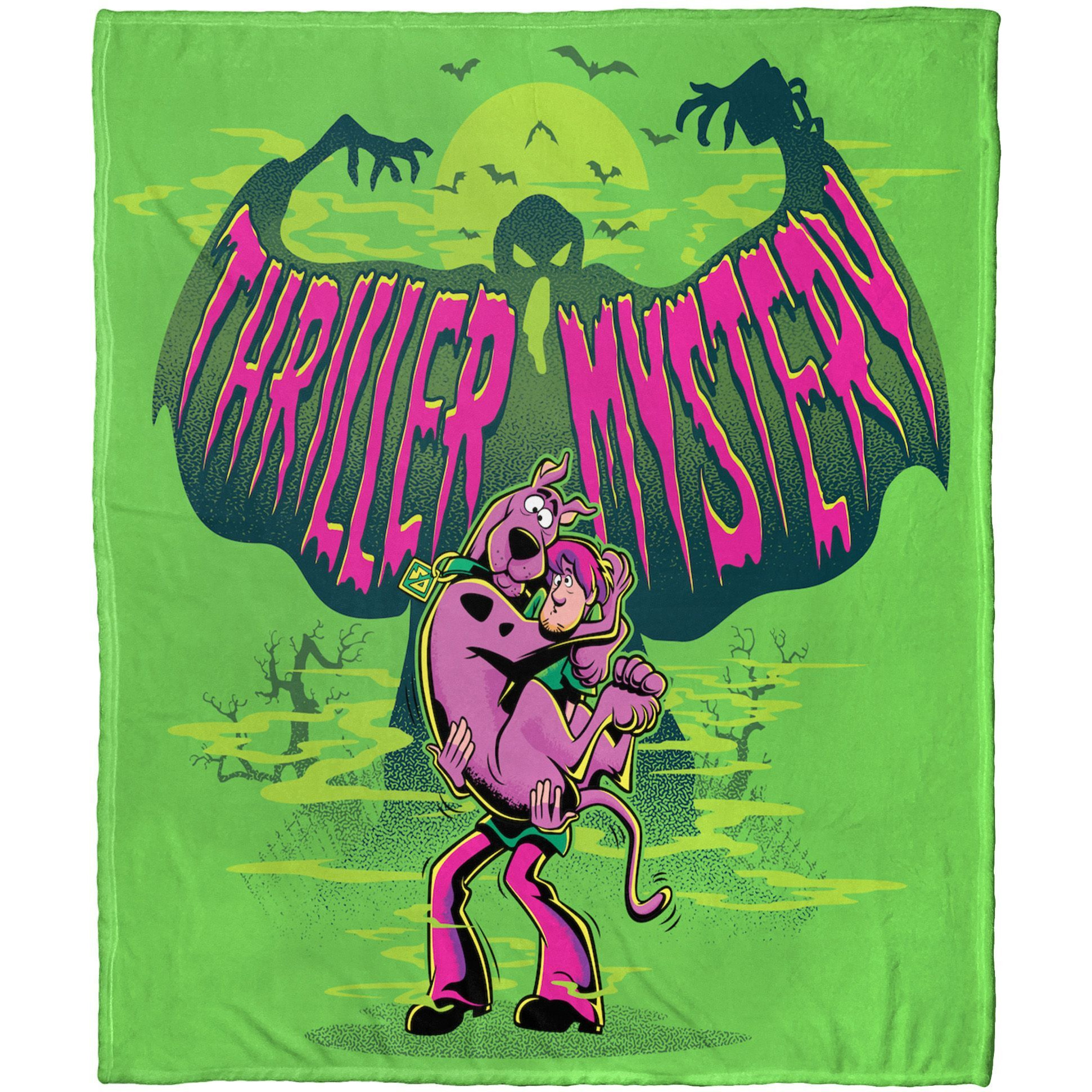 Warner Bros Scooby-Doo Silk Touch Throw Blanket, 50 x 60, Thriller Mystery(D0102H21g0U)