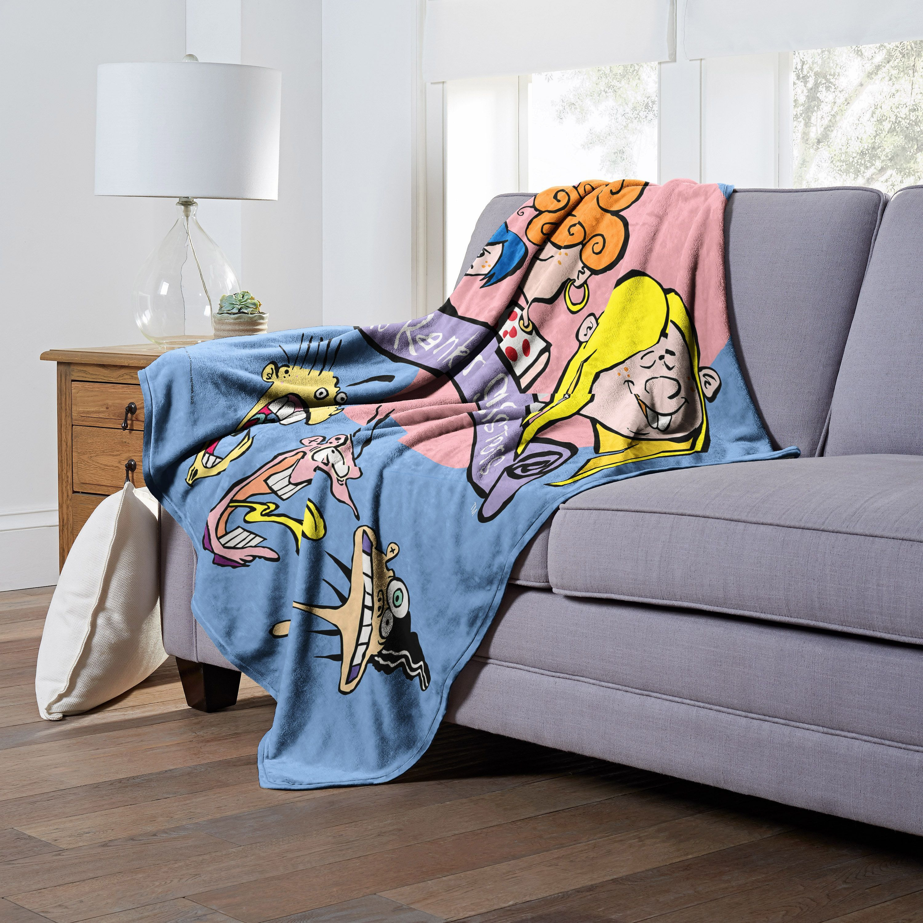 cartoon Networks Ed Edd n Eddy Silk Touch Throw Blanket, 50 x 60, Uh Oh Kranker Sisters(D0102H21QK7)