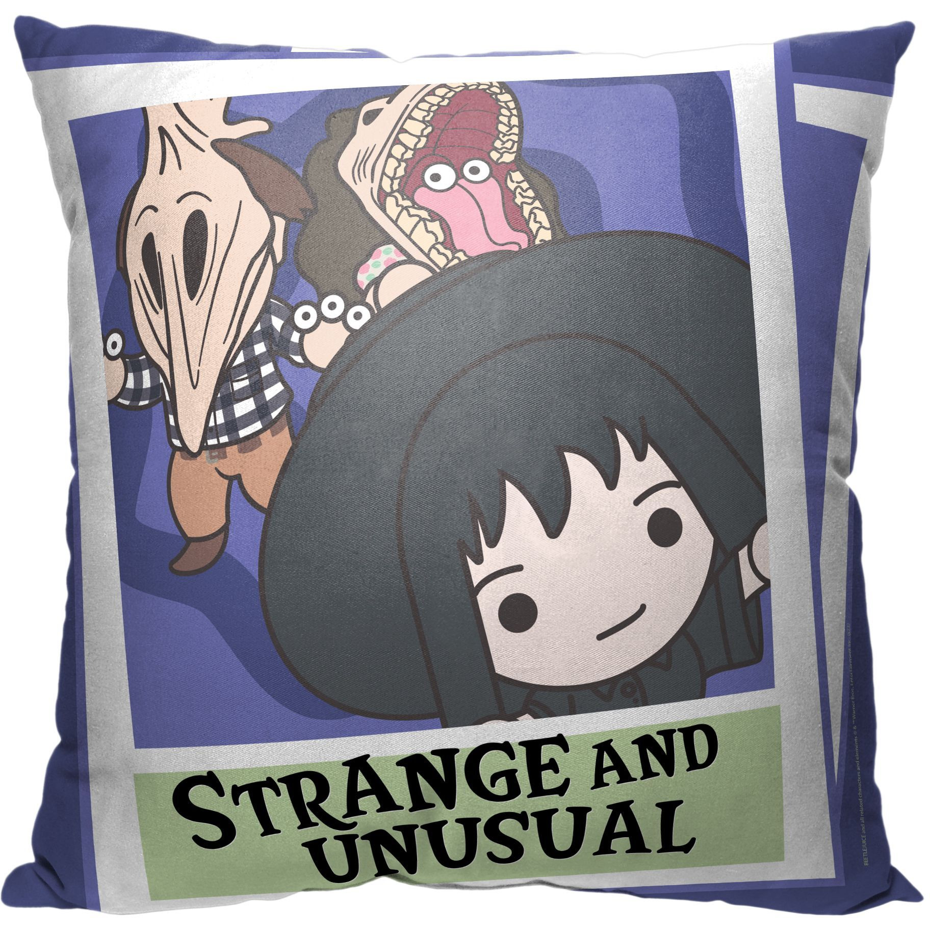 WB-Beetlejuice, Strange Selfie Printed Throw Pillow, 18&quotx18"