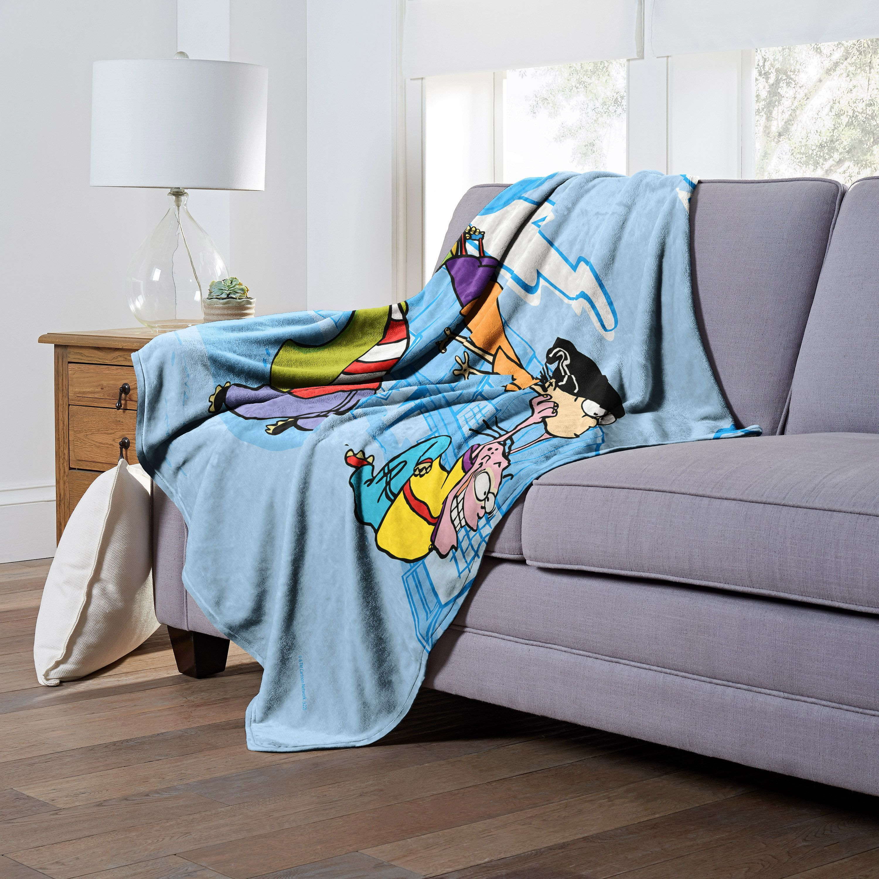 cartoon Networks Ed Edd n Eddy Silk Touch Throw Blanket, 50 x 60, Running Through(D0102H21LHW)
