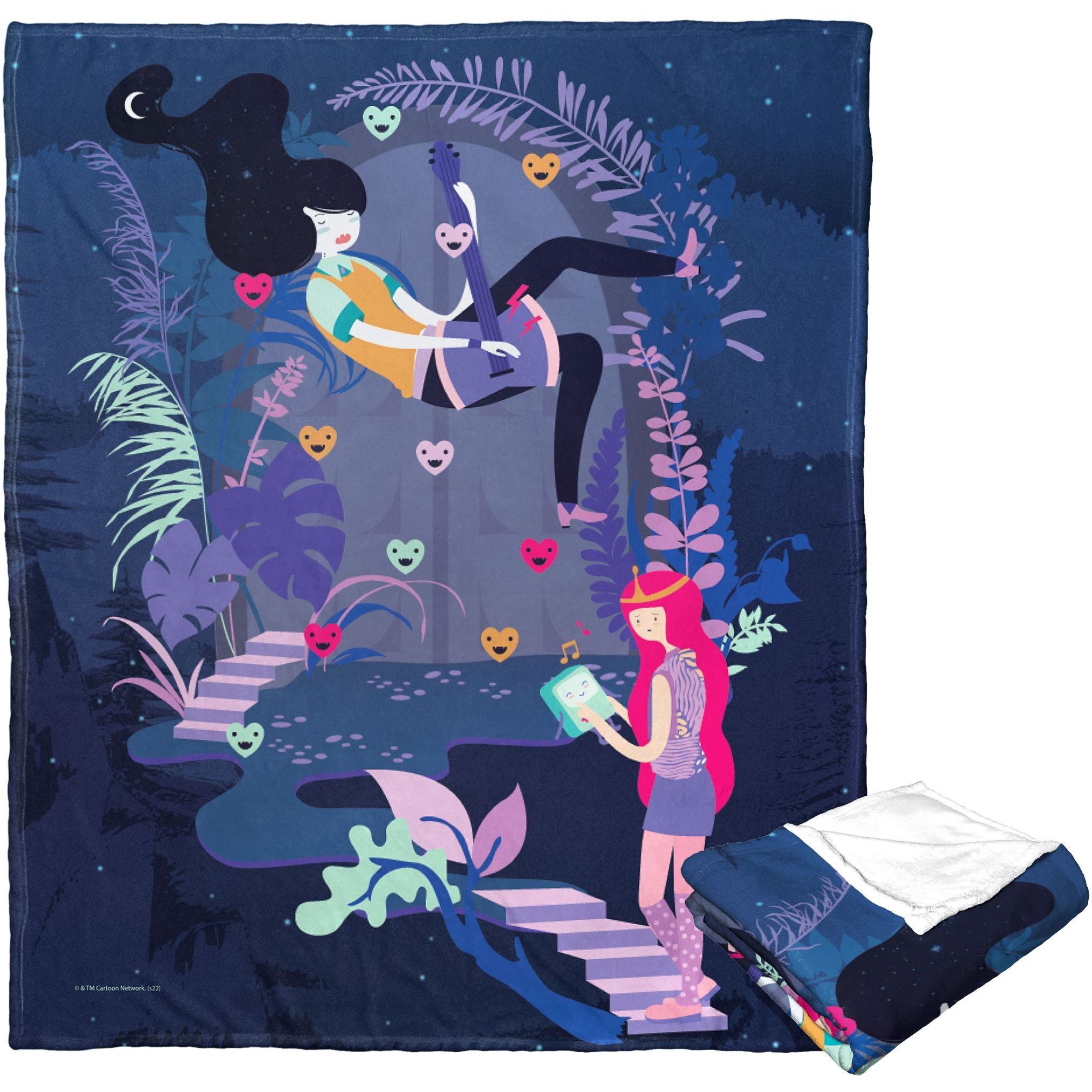 Adventure Time Silk Touch Throw Blanket, 50 x 60, Songs in the garden(D0102H21gNY)