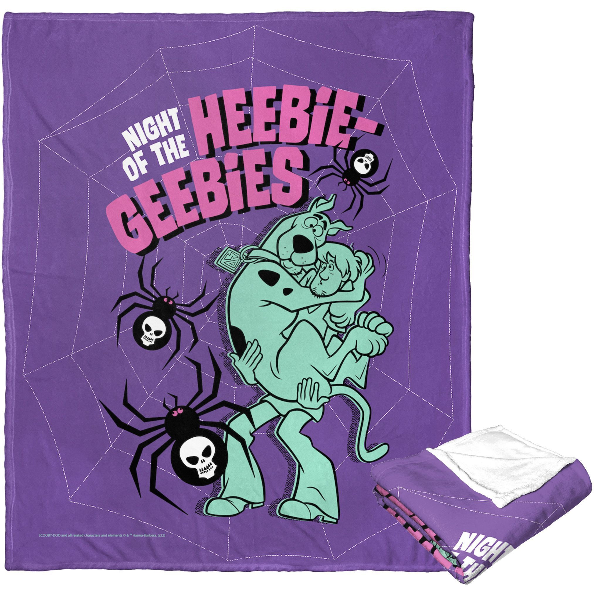 Warner Bros Scooby-Doo Silk Touch Throw Blanket, 50 x 60, Heebie geebies Night(D0102H21gRV)